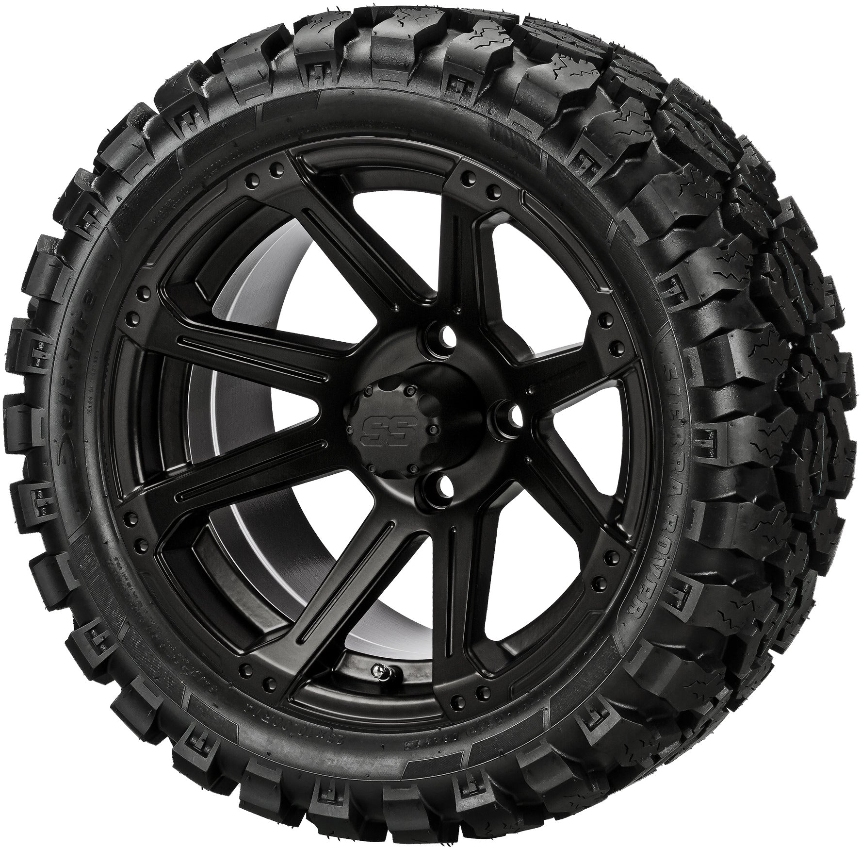 LSI 14' Rampage Matte Black Wheel and Lifted Tire Combo