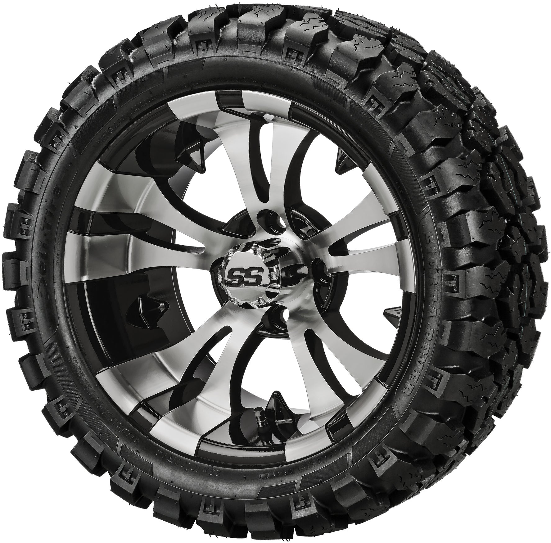 LSI 14' Warlock Black & Machined Wheel and Lifted Tire Combo