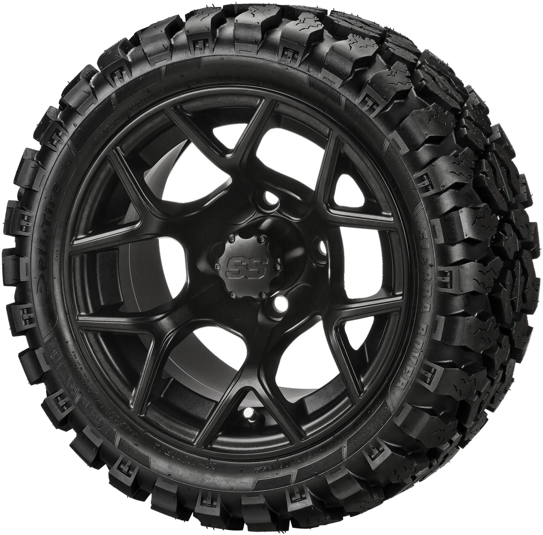 LSI 14' Ninja Matte Black Wheel and Lifted Tire Combo