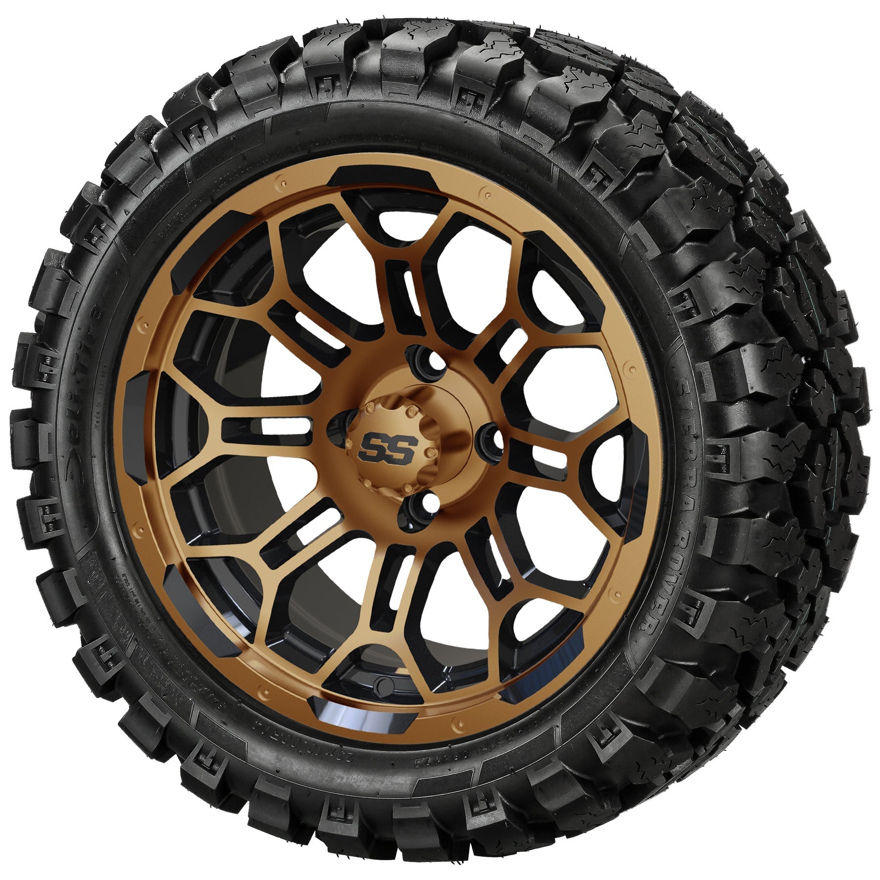 LSI 14' Hercules Black & Bronze Wheel and Lifted Tire Combo