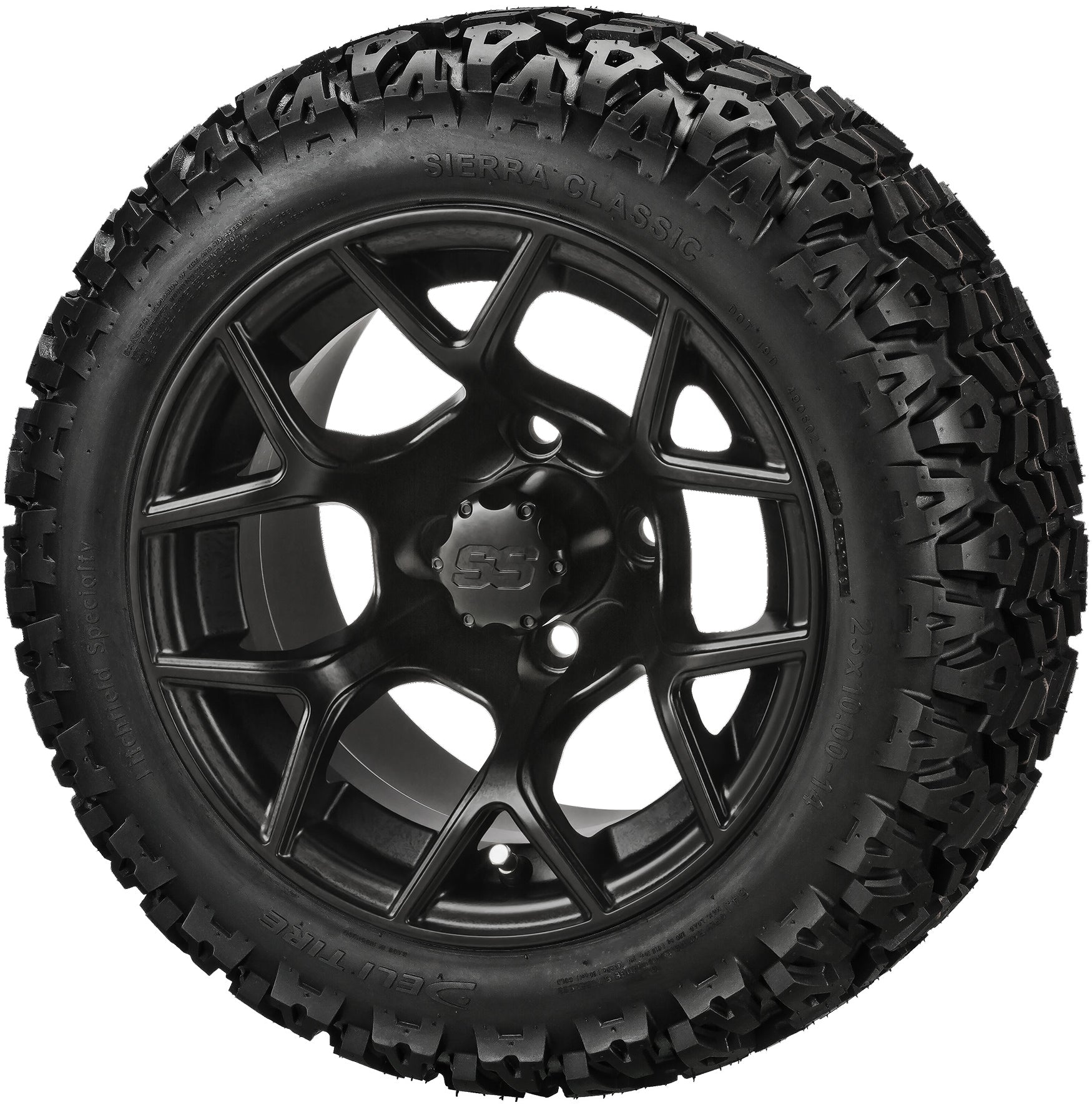 LSI 14' Ninja Matte Black Wheel and Lifted Tire Combo