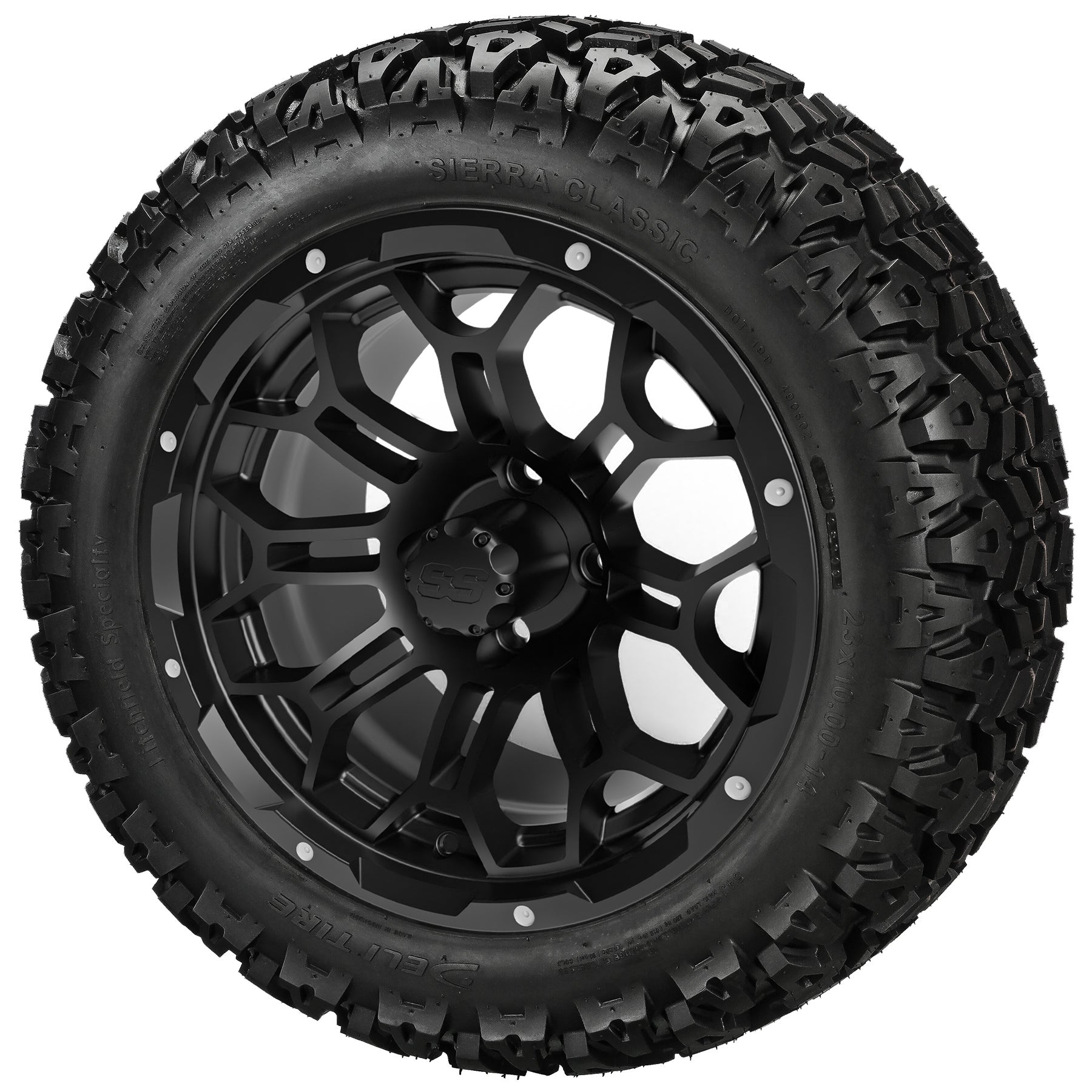LSI 14' Hercules Gloss Black Wheel and Lifted Tire Combo