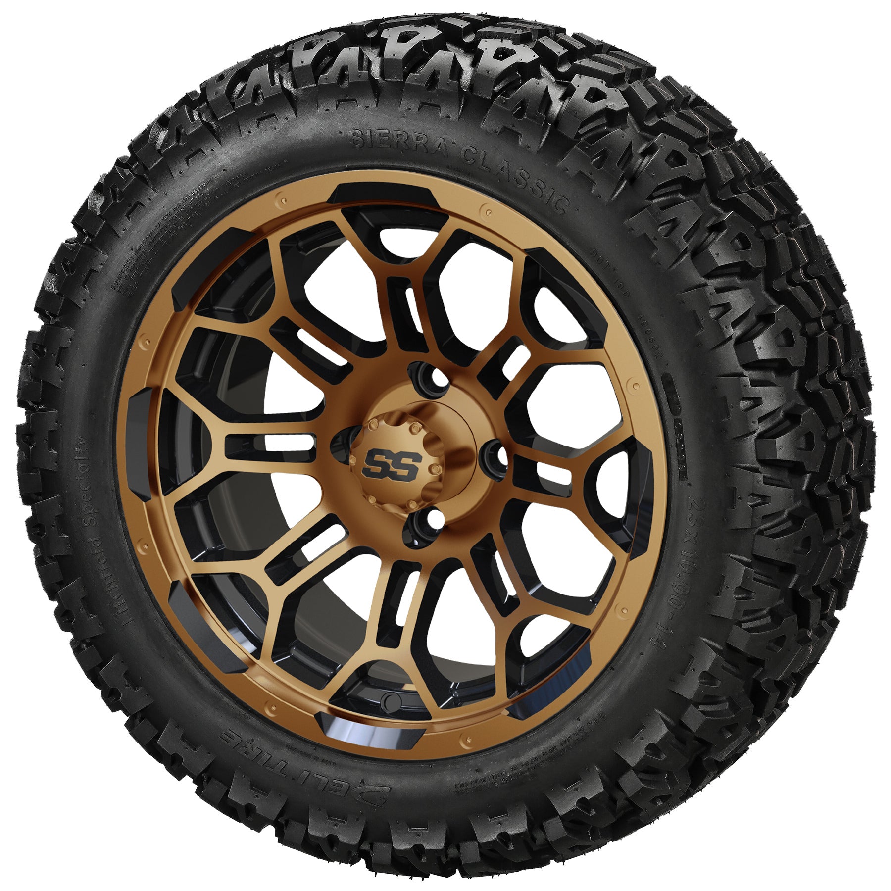 LSI 14' Hercules Black & Bronze Wheel and Lifted Tire Combo