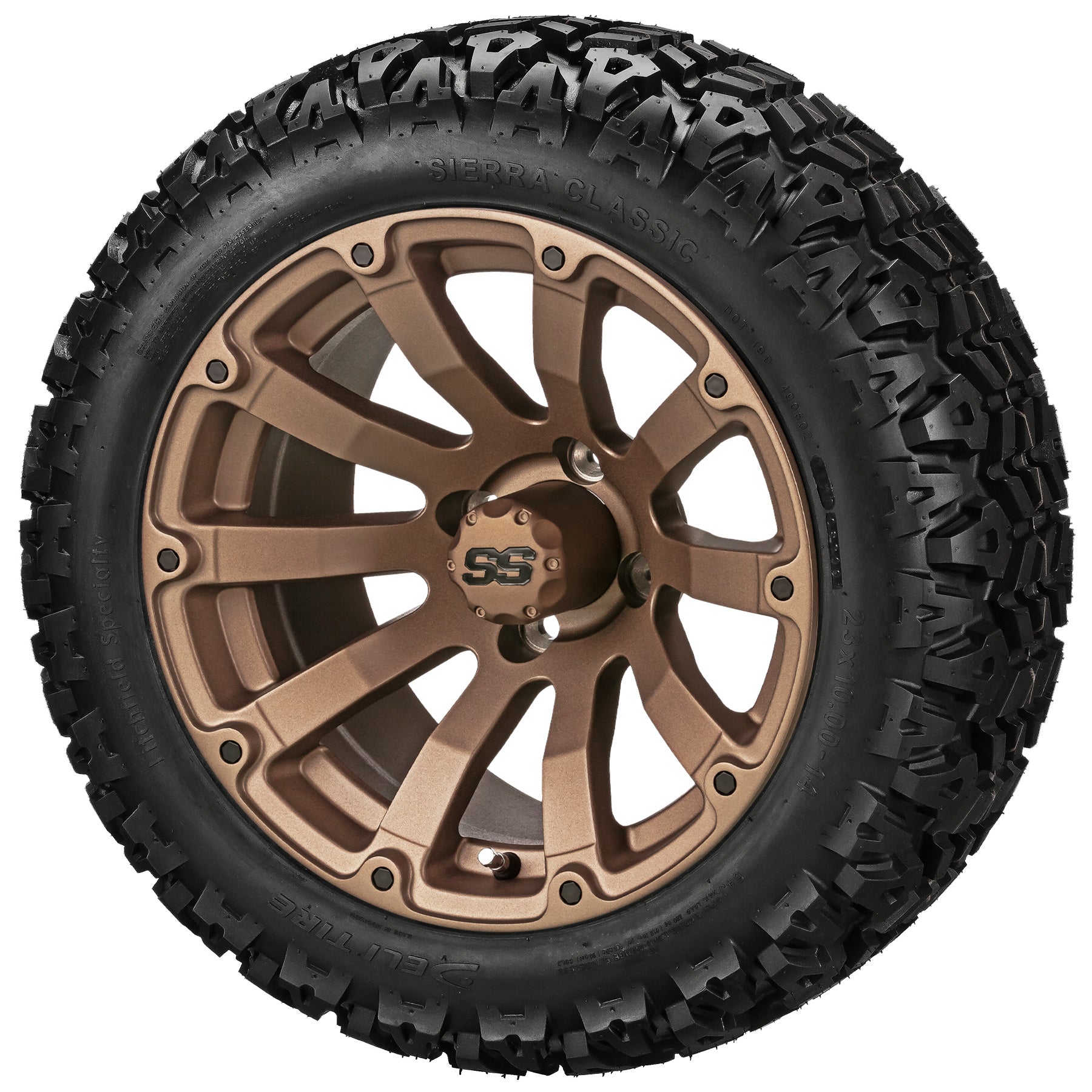 LSI 14' Beast Matte Bronze Wheel and Lifted Tire Combo