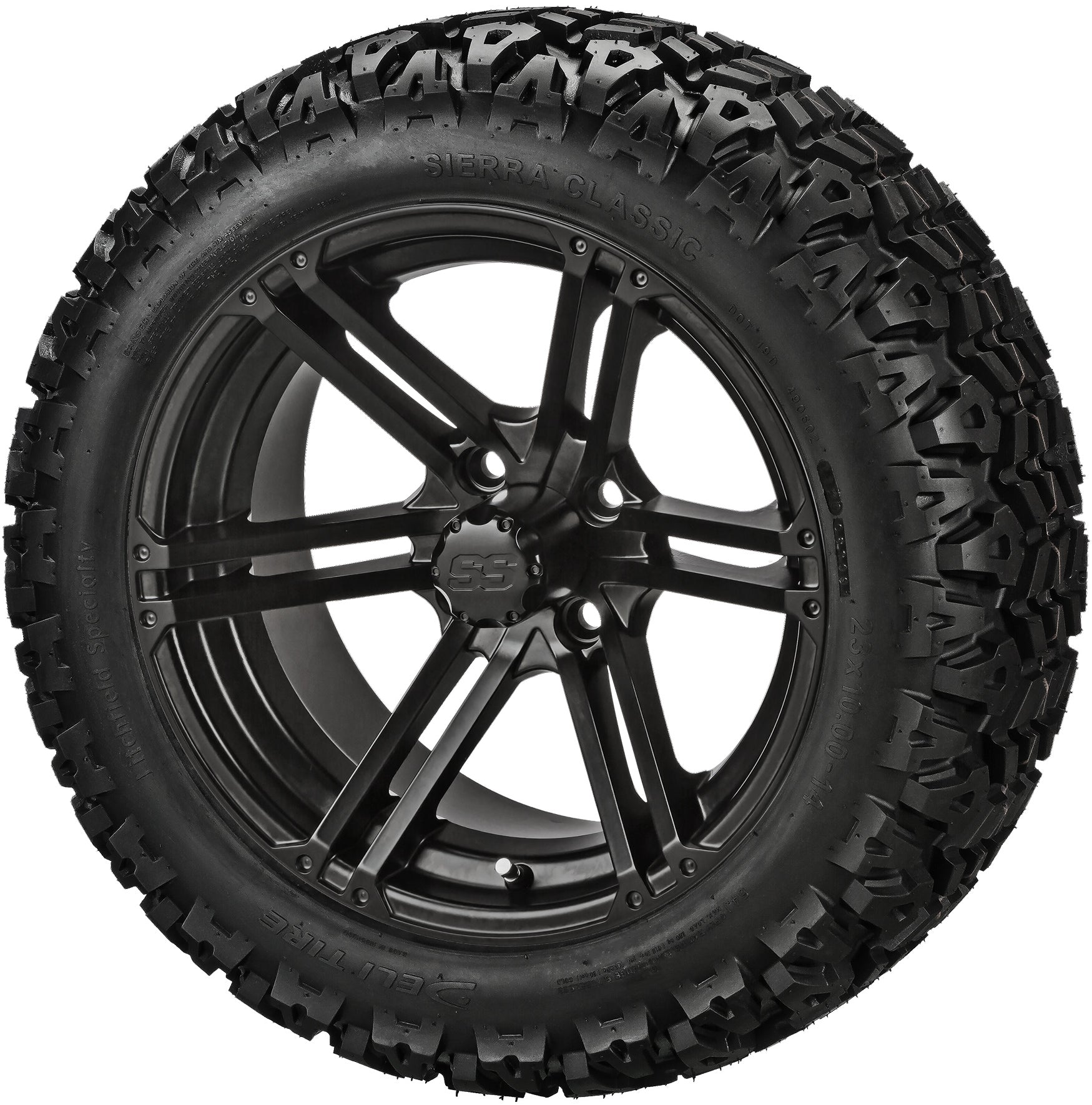 LSI 14' Yukon Matte Black Wheel and Lifted Tire Combo