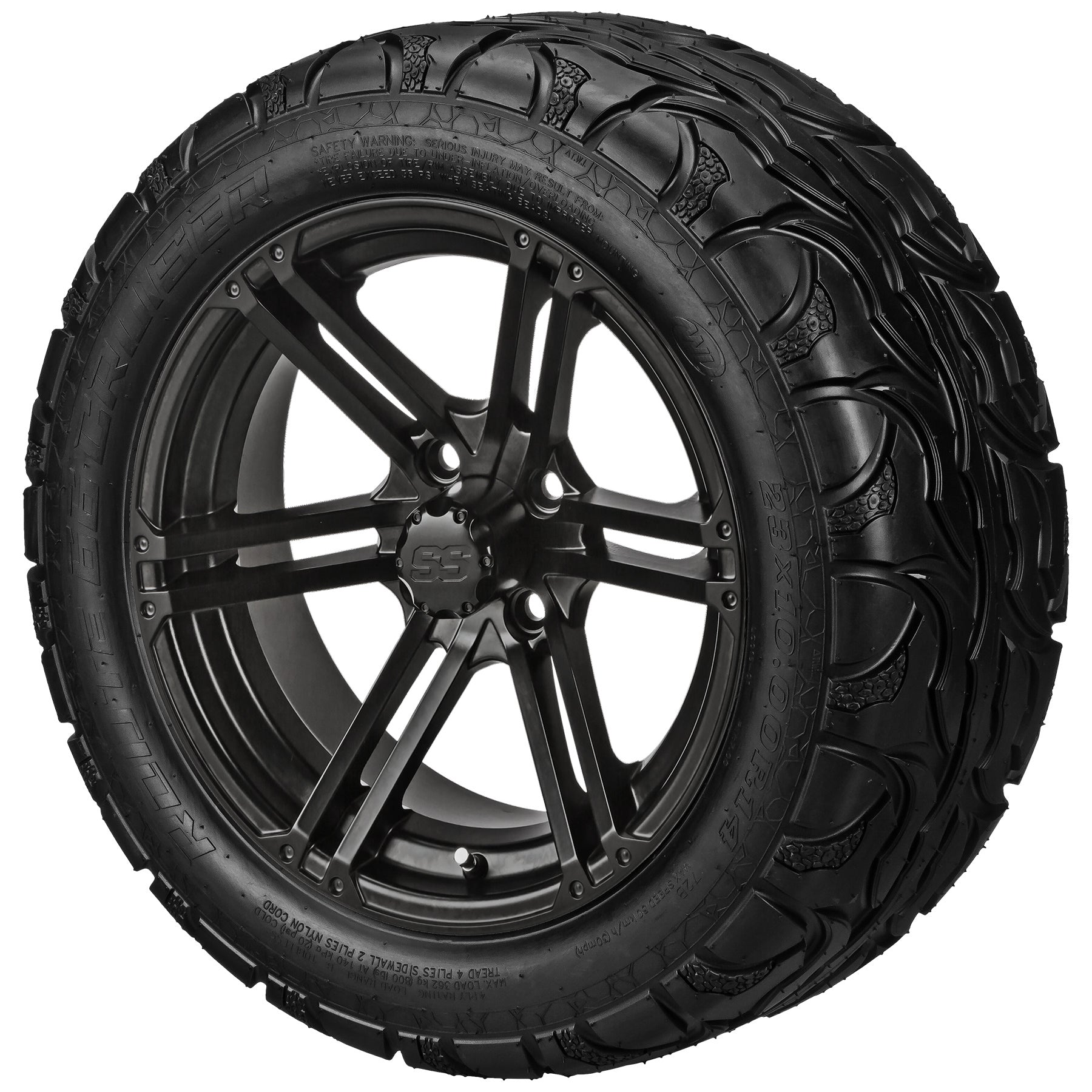LSI 14' Yukon Matte Black Wheel and Lifted Tire Combo