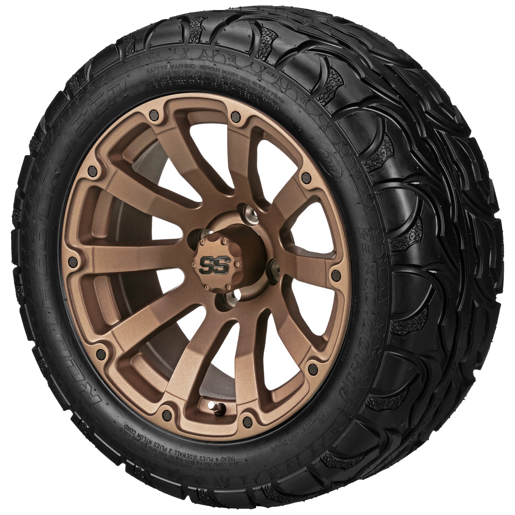 LSI 14' Beast Matte Bronze Wheel and Lifted Tire Combo