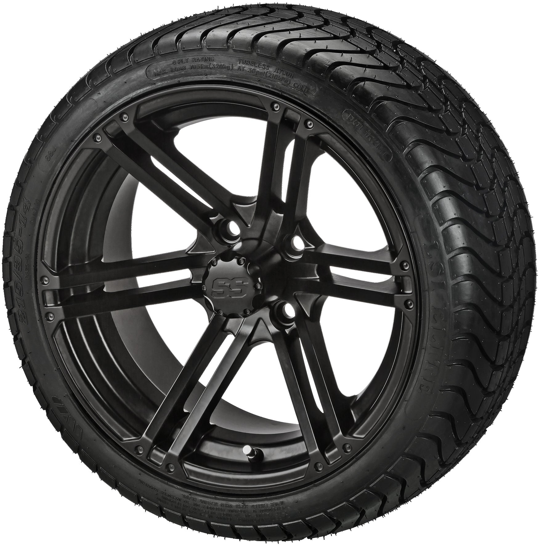 LSI 14' Yukon Matte Black Wheel and Low Profile Tire Combo