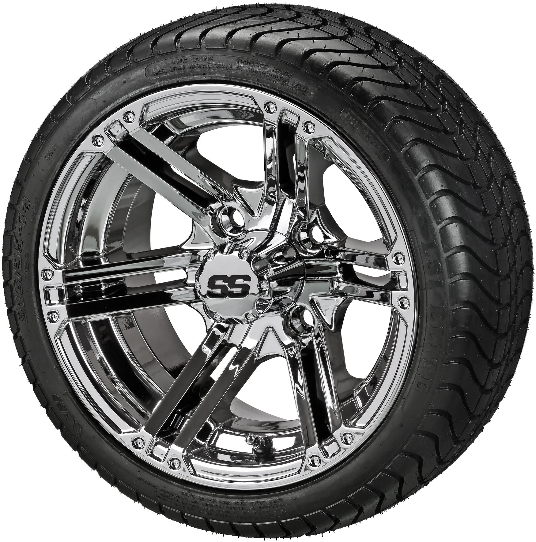 LSI 14' Yukon Mirror Wheel and Low Profile Tire Combo