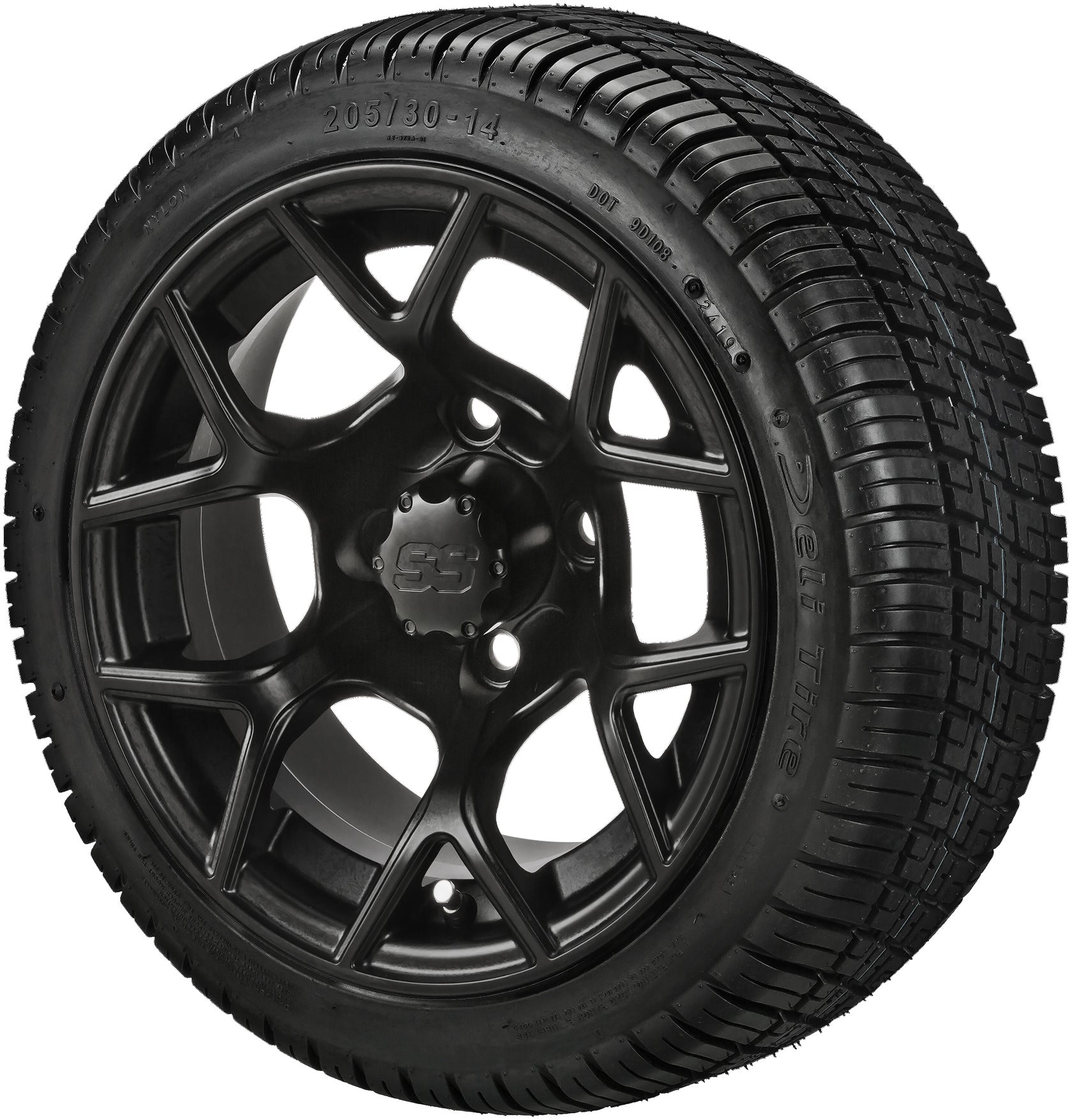 LSI 14' Ninja Matte Black Wheel and Low Profile Tire Combo