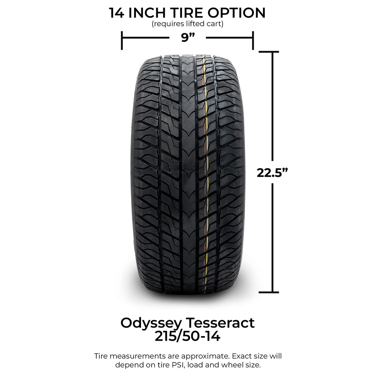 MODZ® 14" Halo Glossy Black - Low Profile Tires and Wheels Combo