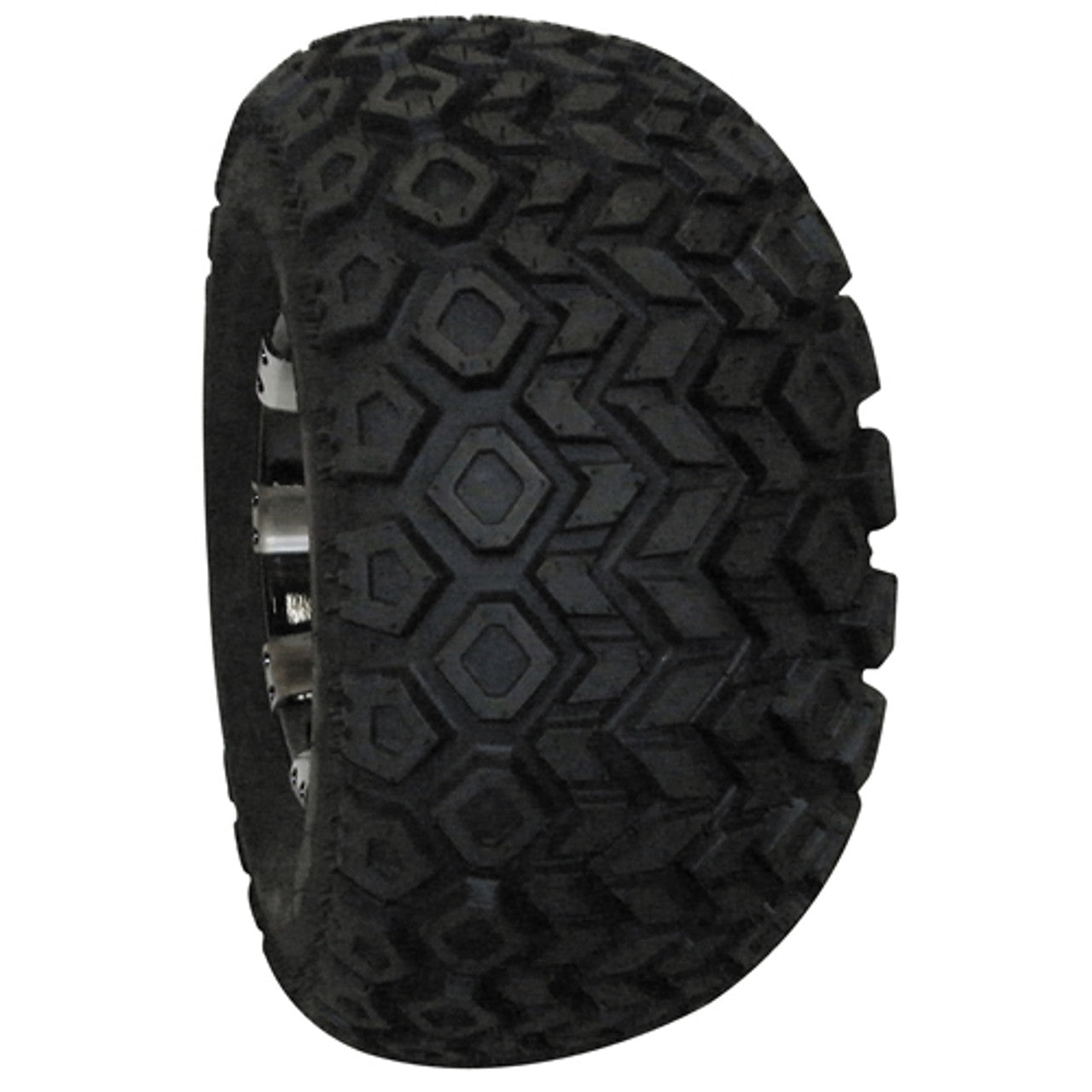 RHOX 10" Phoenix Machined Red Wheels with Lifted Tire Options Combo