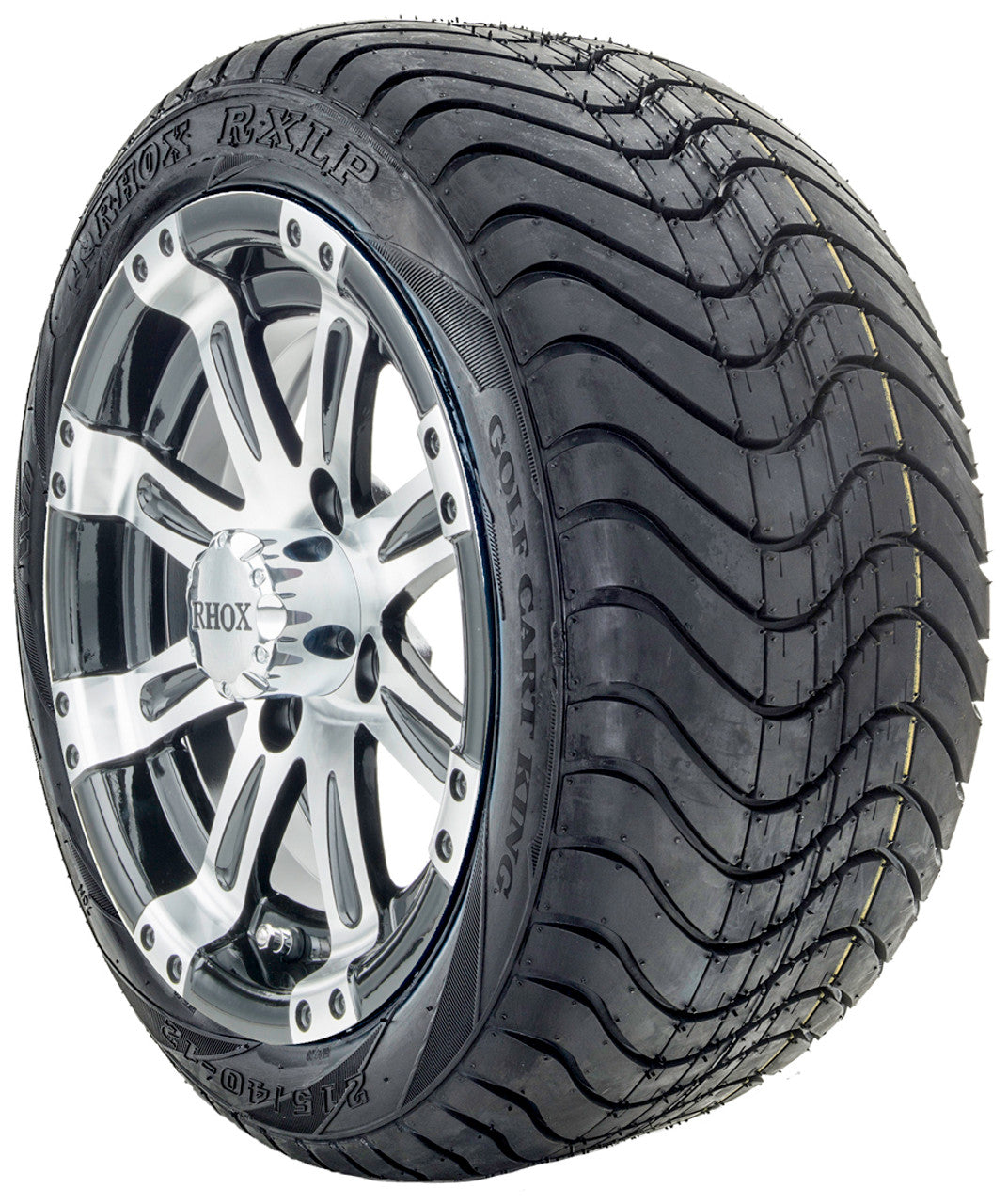 12" RHOX RX171 Machined Wheels  ET-0 and LowPro Tires Combo