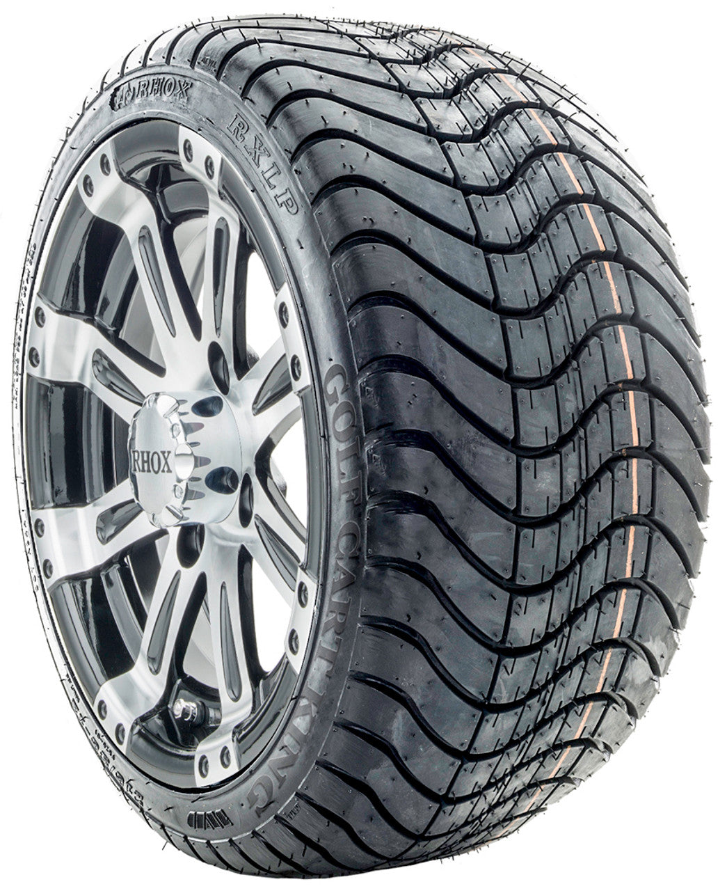 12" RHOX RX171 Machined Wheels  ET-0 and LowPro Tires Combo
