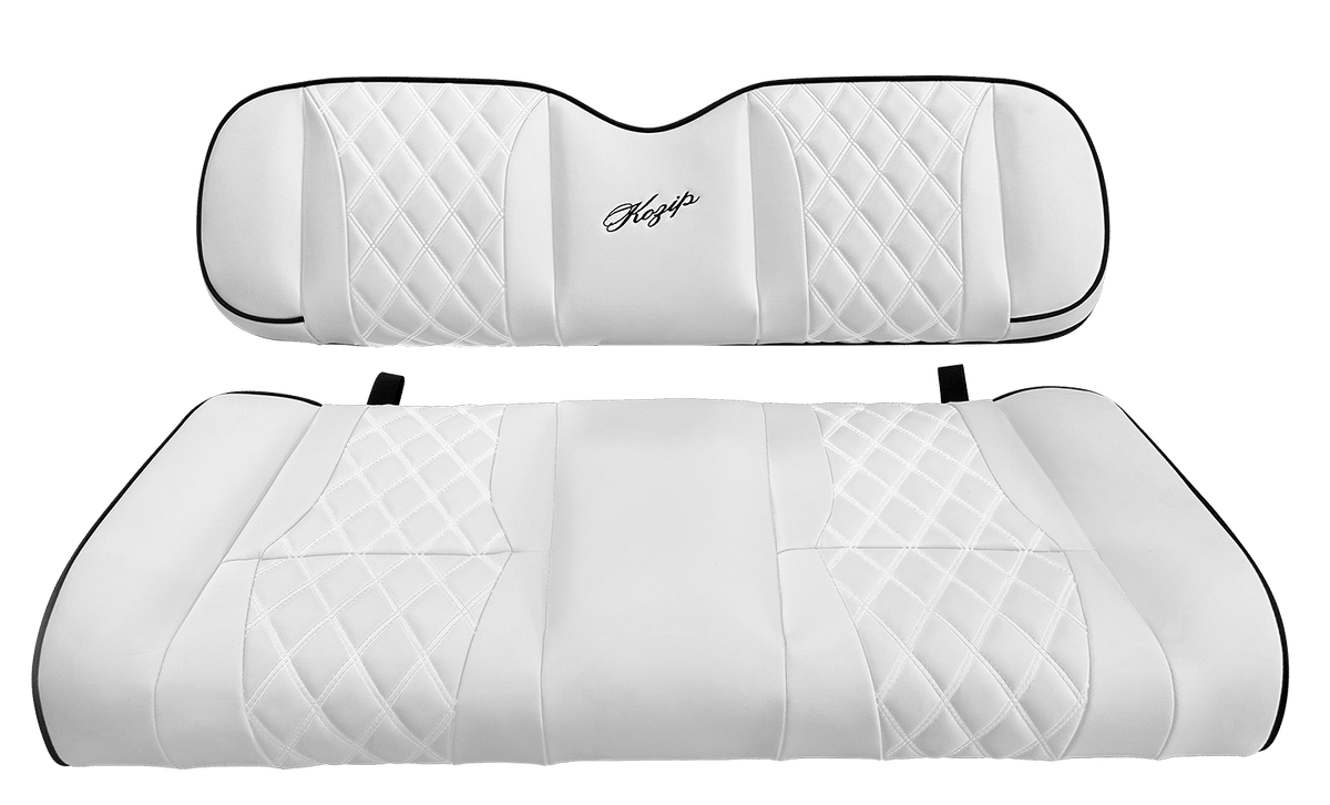Kozip Aeris Front & Rear Seat Cushion Set – White/Black – Yamaha G29 / Drive 2