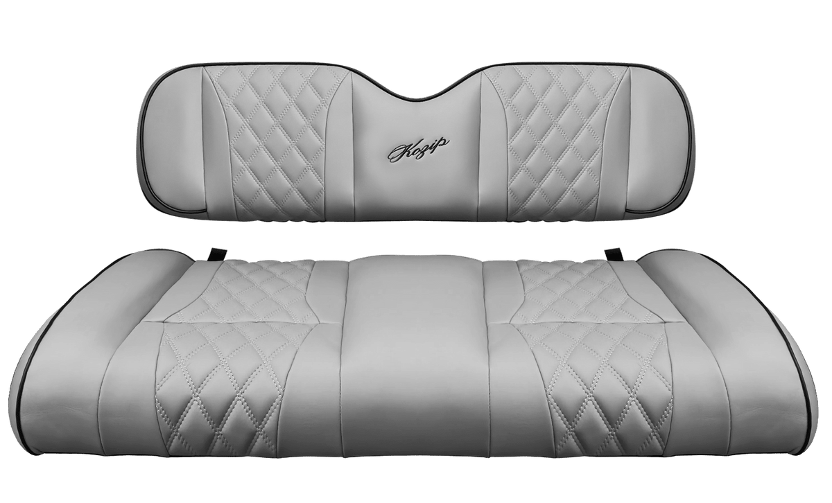 Kozip Aeris Front & Rear Seat Cushion Set – Gray/Black – Club Car Precedent / Tempo / Onward