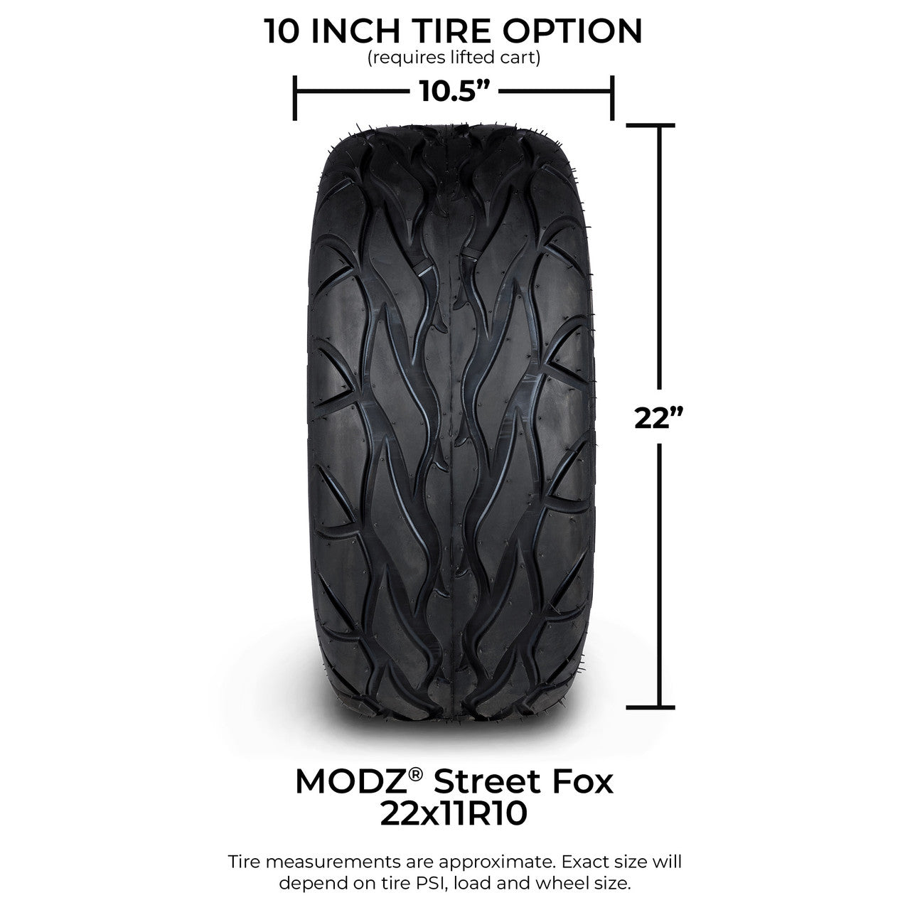 MODZ® 10" Enforcer Matte Black - Lifted Tires and Wheels Combo