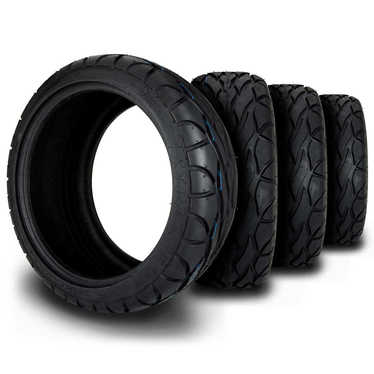 MODZ® Street Fox 205/40-R14 Radial Golf Cart Tires Set of 4