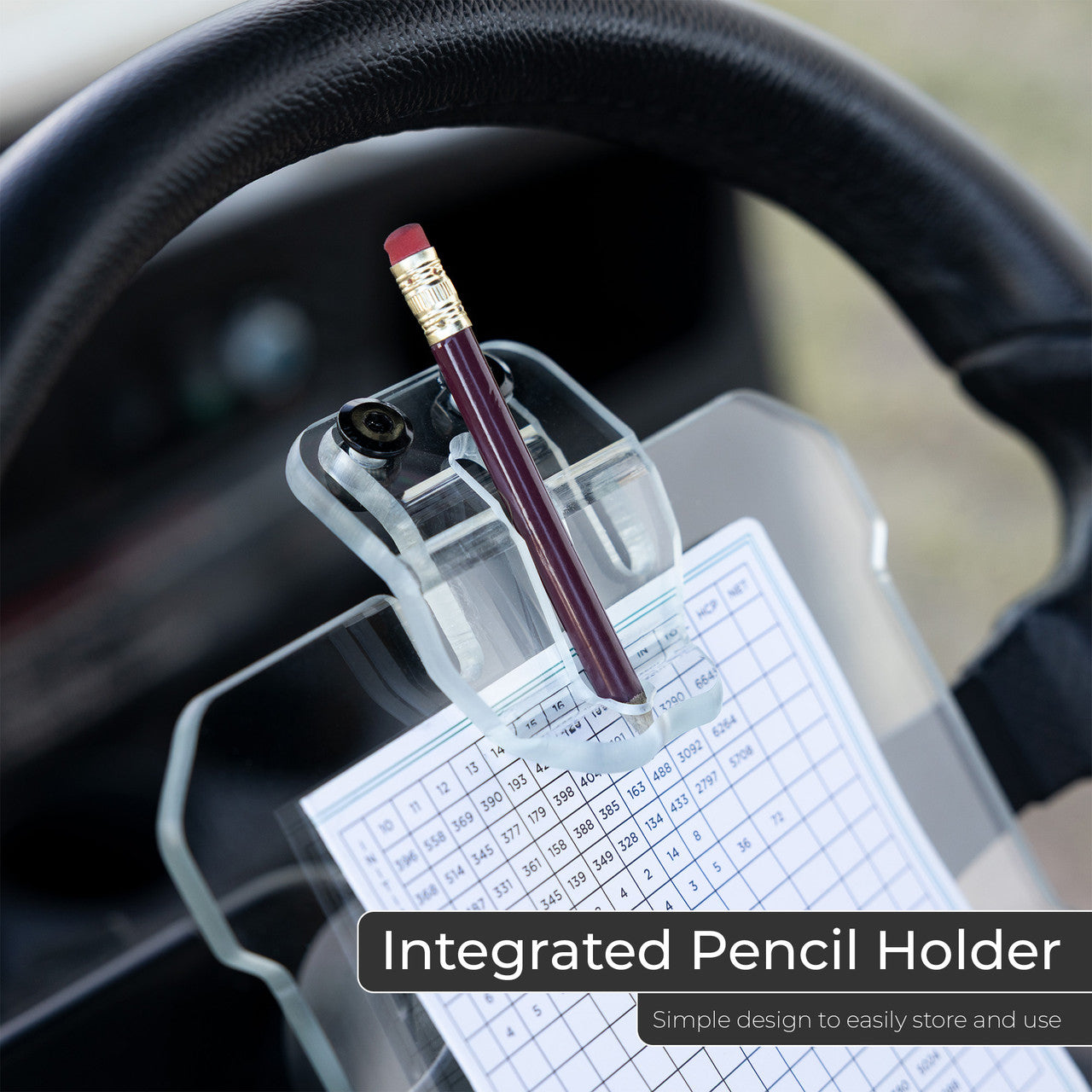 MODZ® Golf Cart Steering Wheel Scorecard Holder