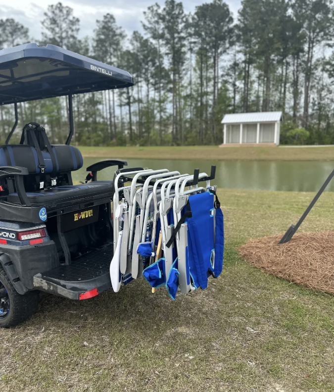 Golf Cart Beach Chair Rack 2.0