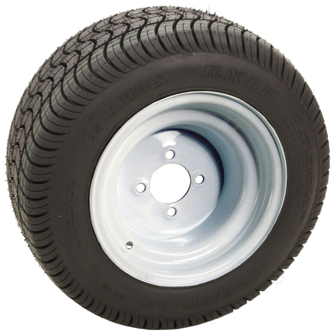 RHOX 10" Steel White Wheels with Street Low Profile Tire Options Combo