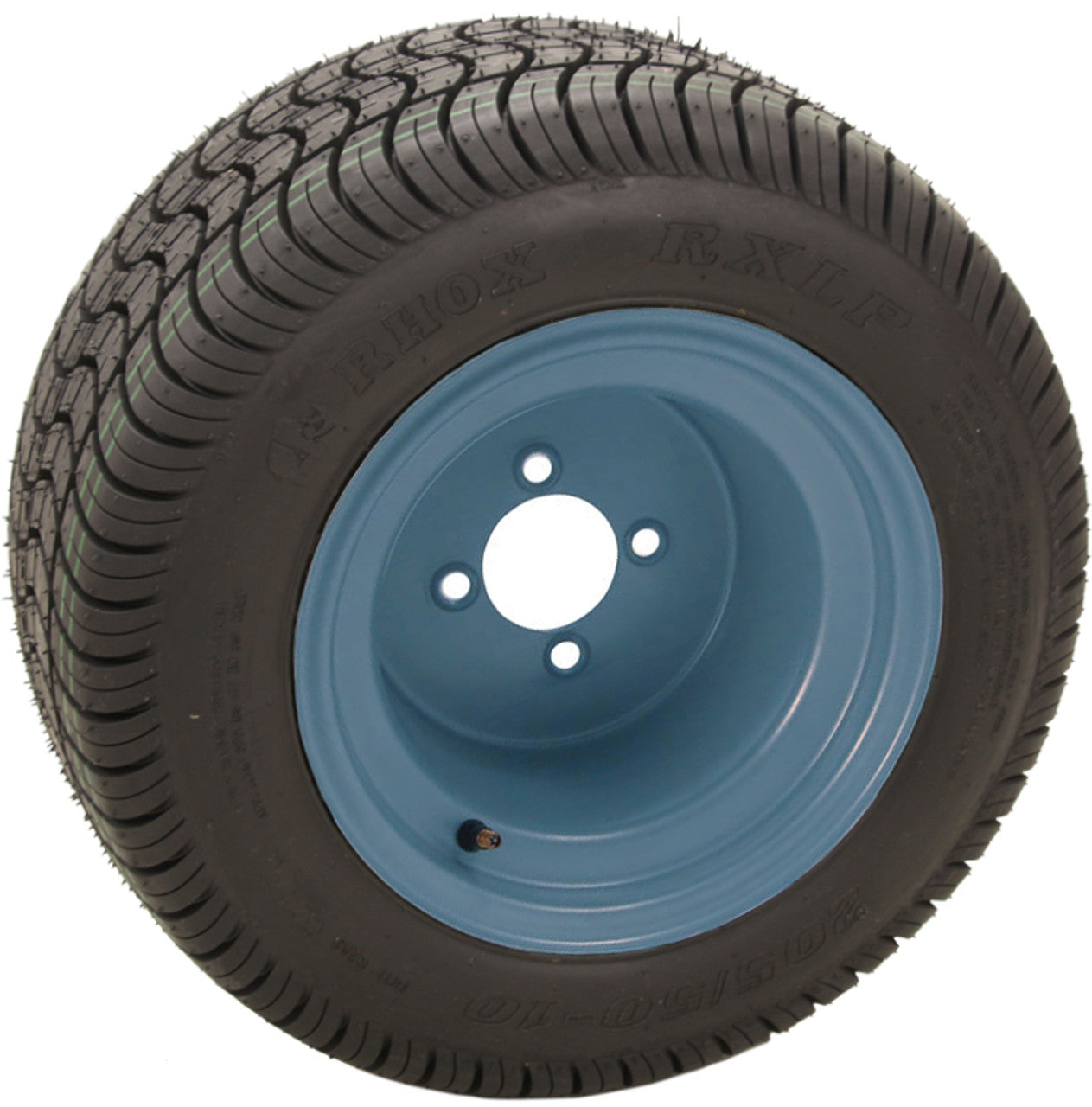 RHOX 10" Steel Silver Wheels with Street Low Profile Tire Options Combo