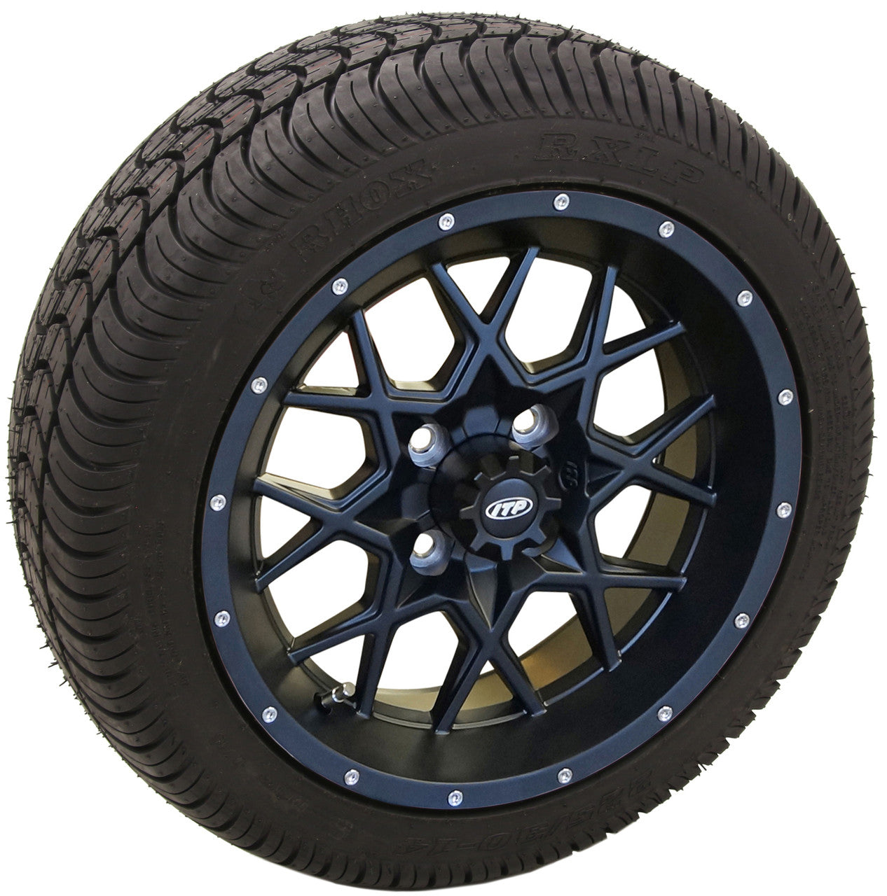 ITP 14" Hurricane, Matte Black 2:5 Wheels with Low Profile Tire Options Combo
