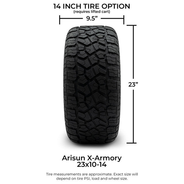 MODZ® 14" Reaper Chrome Wheels - Lifted Tires and Wheels Combo