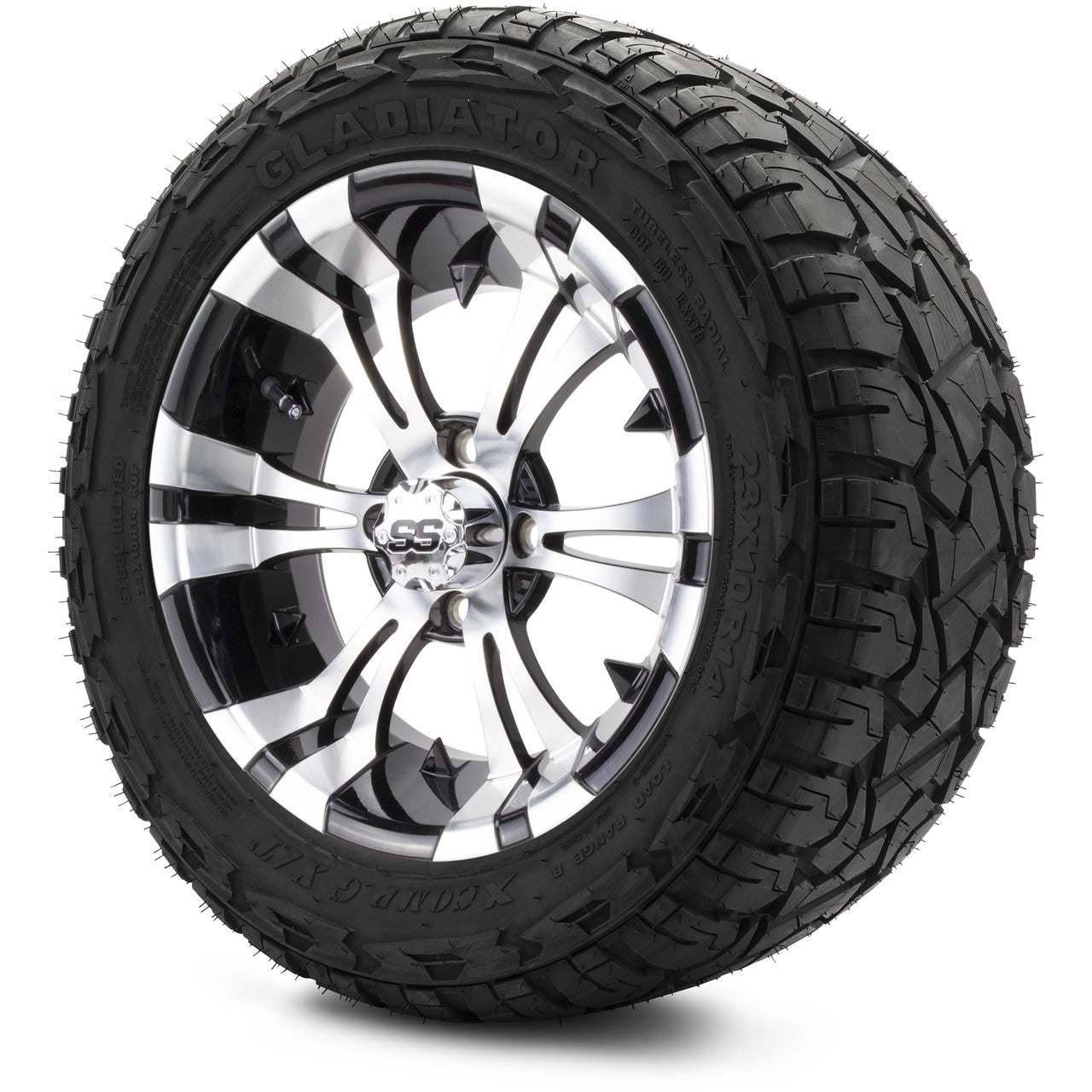 MODZ® 14" Vampire Machined Black Lifted Tire and Wheel Combo