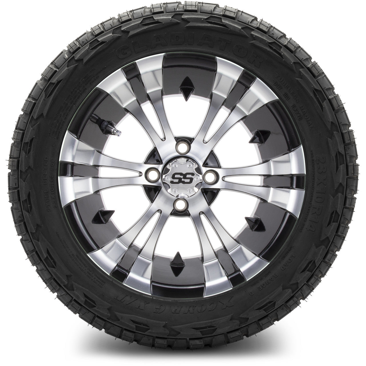 MODZ® 14" Vampire Machined Black Lifted Tire and Wheel Combo
