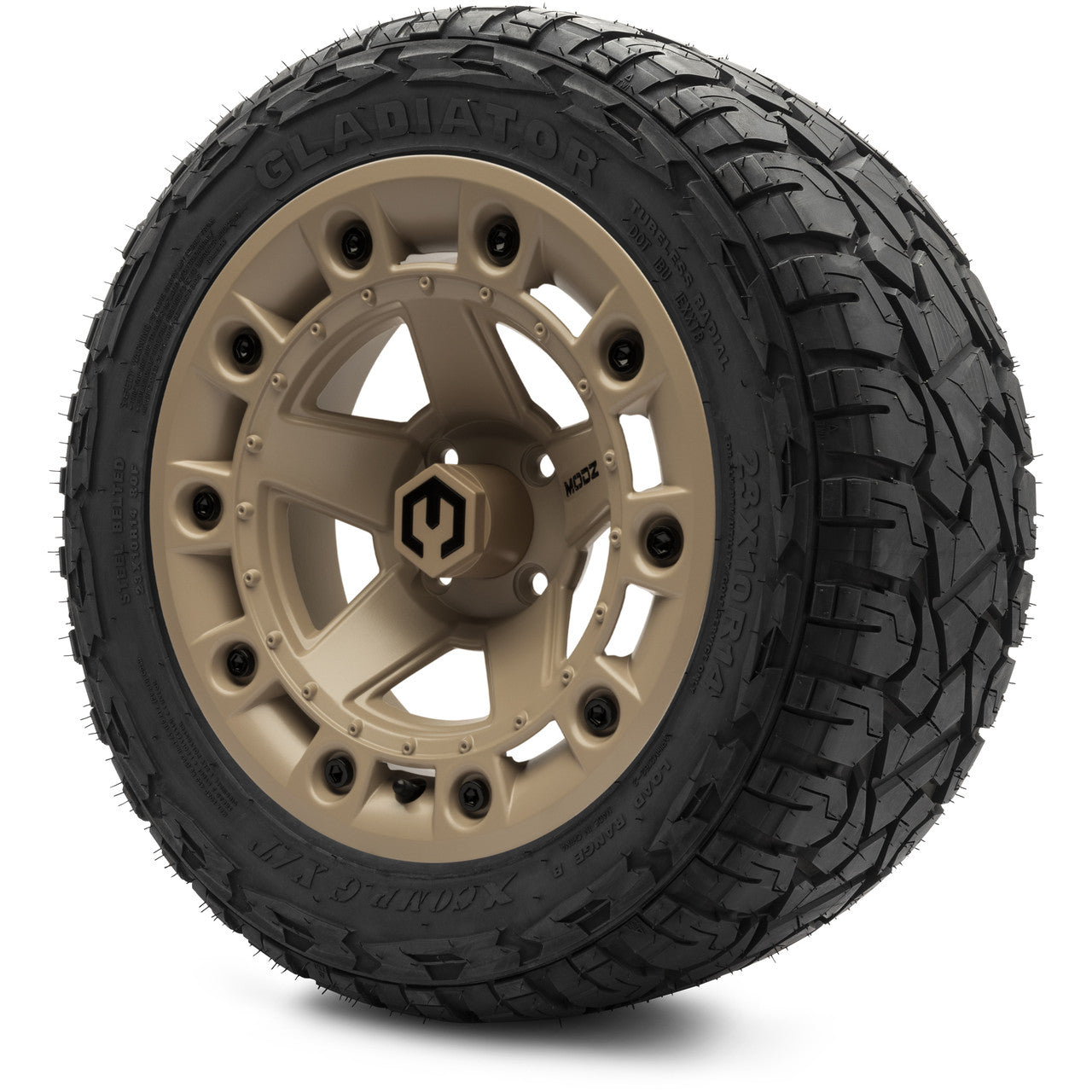 MODZ® 14" Defender Sand - Lifted Tires and Wheels Combo
