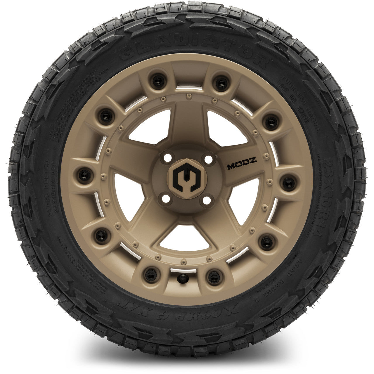 MODZ® 14" Defender Sand - Lifted Tires and Wheels Combo