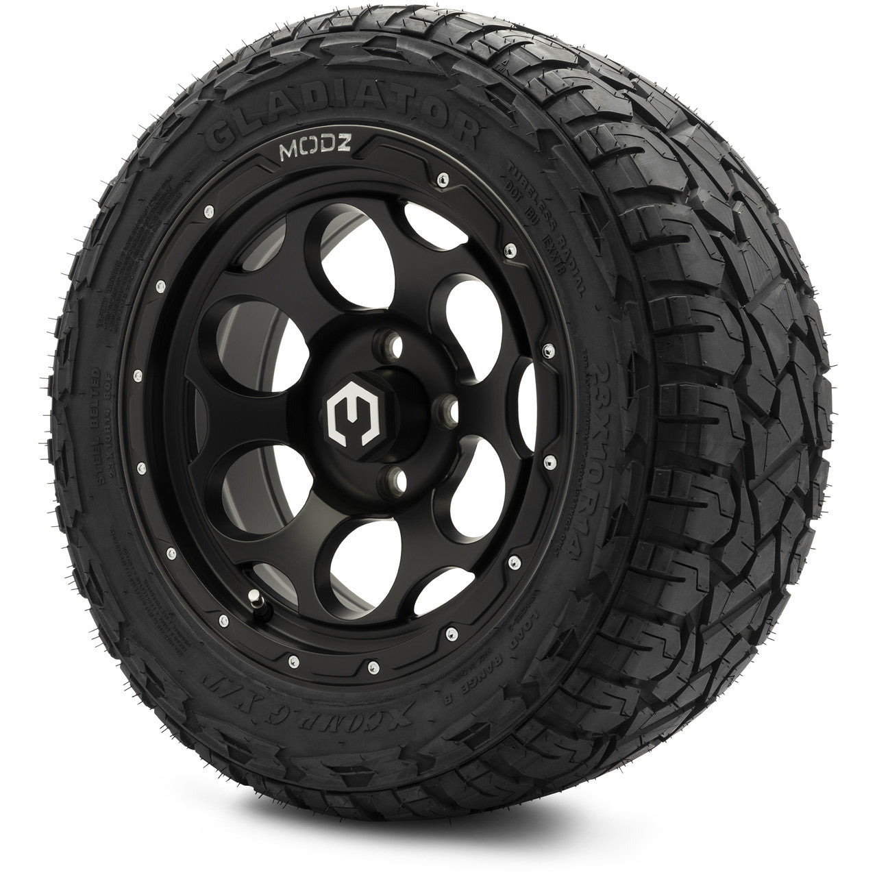 MODZ® 14" Militia Matte Black - Lifted Tires and Wheels Combo