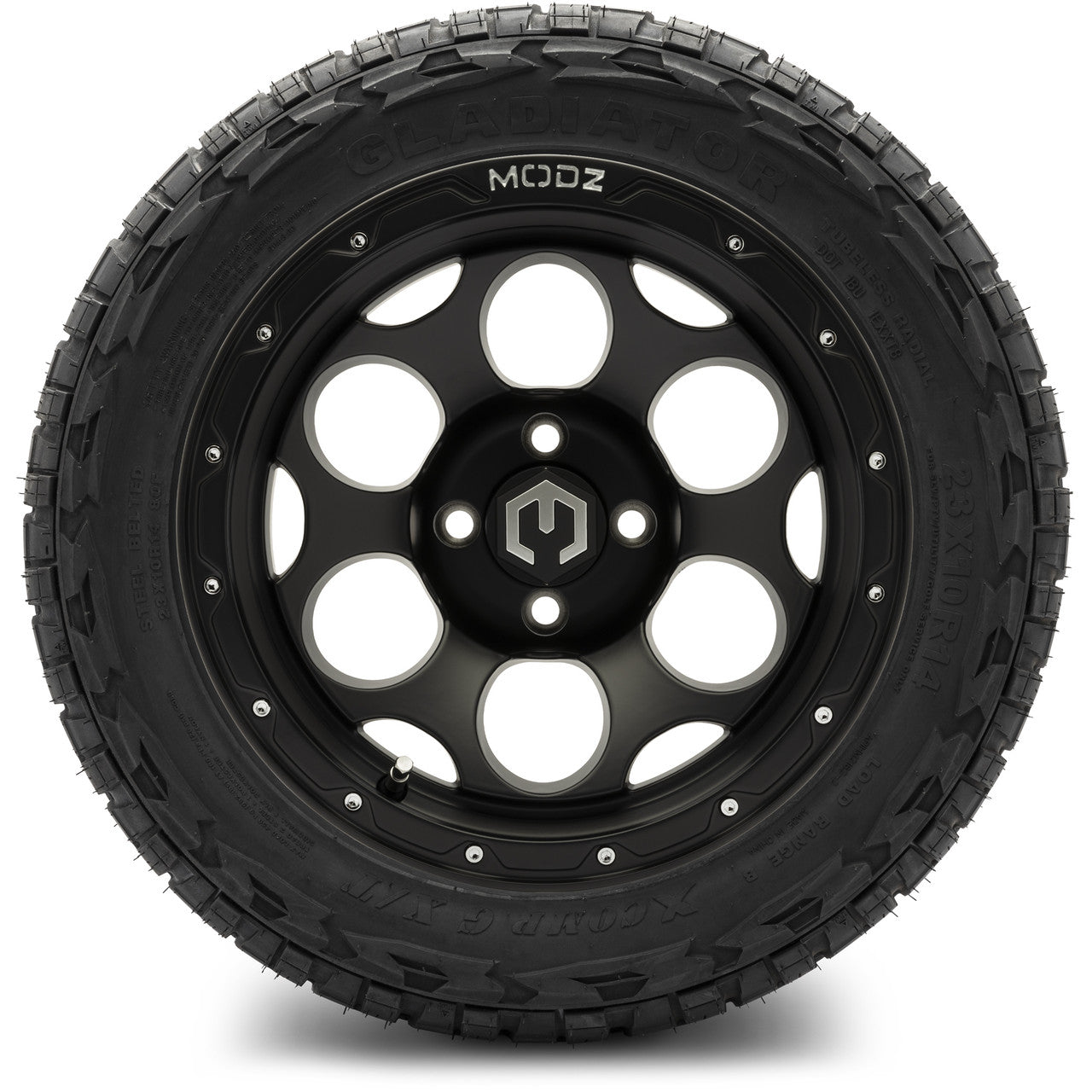 MODZ® 14" Militia Matte Black - Lifted Tires and Wheels Combo