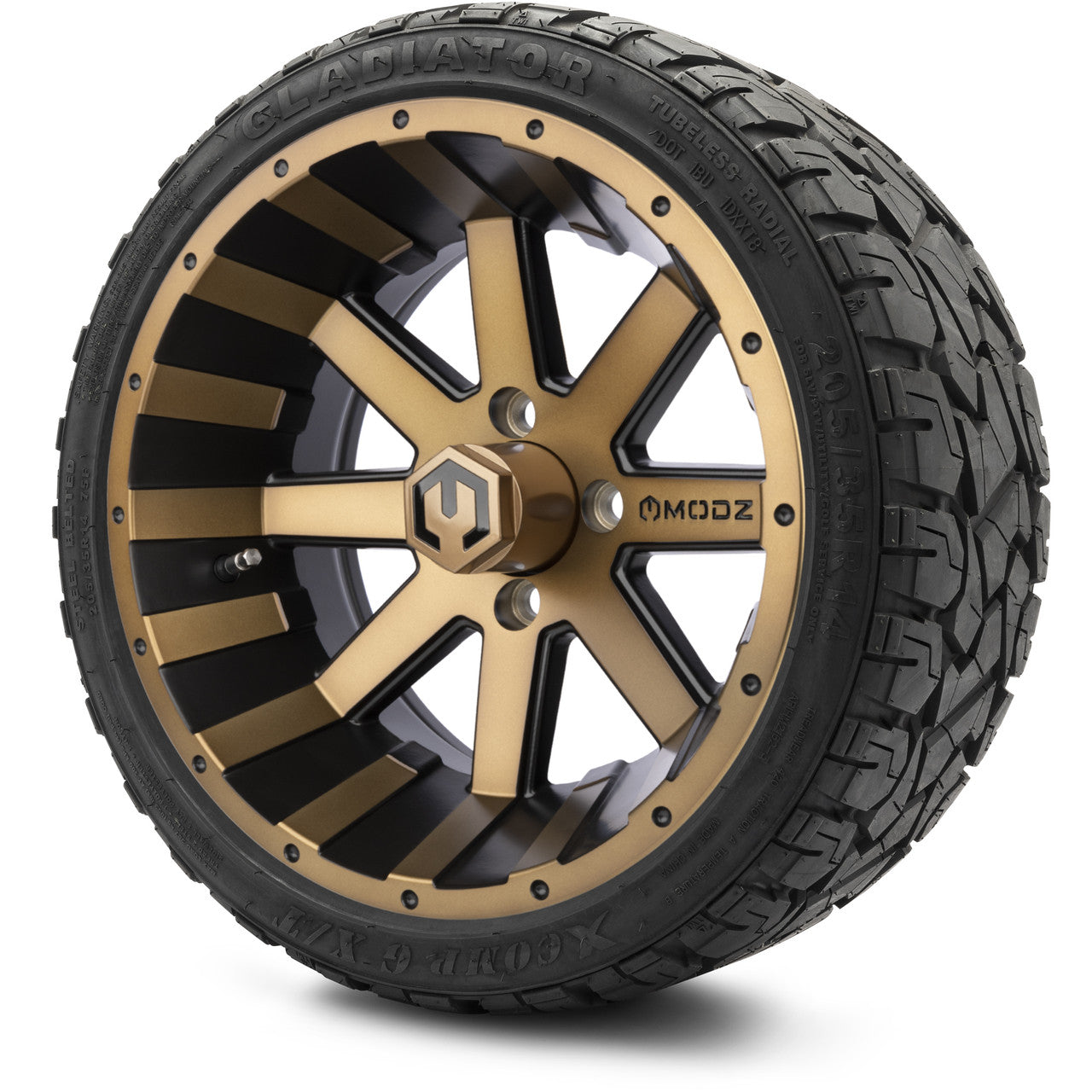 MODZ® 14" Assault Matte Bronze - LowPro Street Tire and Wheels Combo