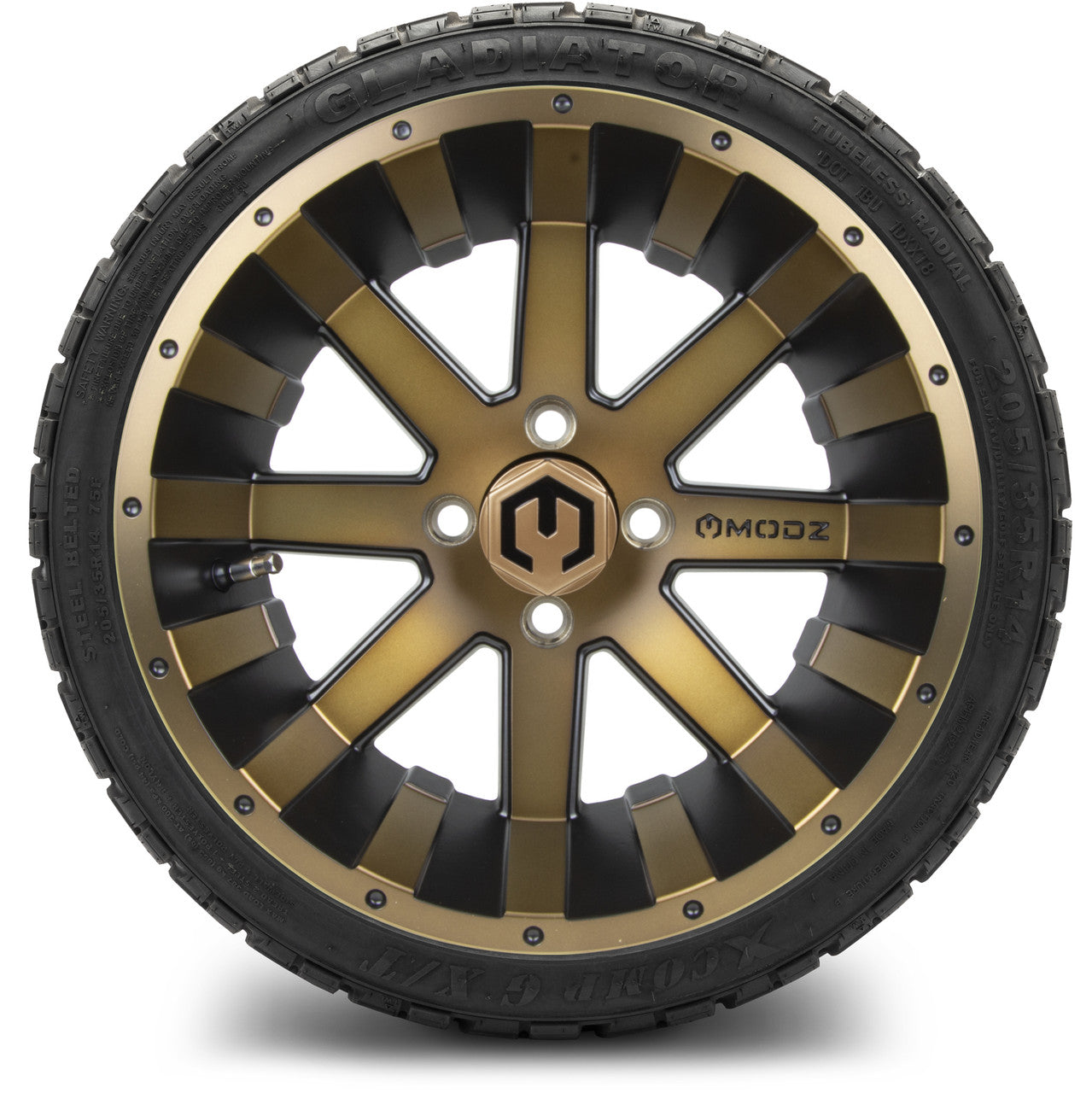 MODZ® 14" Assault Matte Bronze - LowPro Street Tire and Wheels Combo