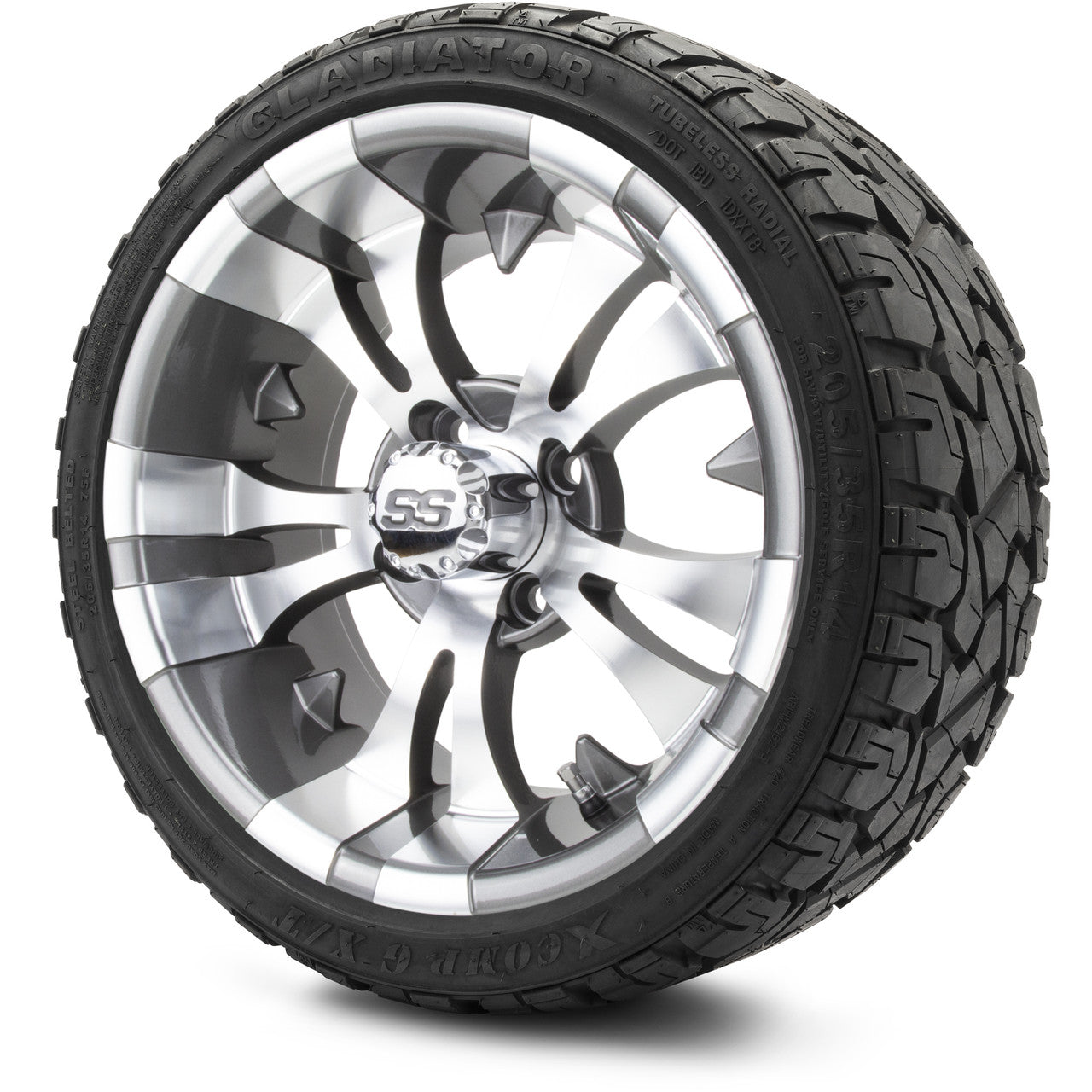 MODZ® 14" Vampire Gunmetal - Low Profile Tires and Wheels Combo