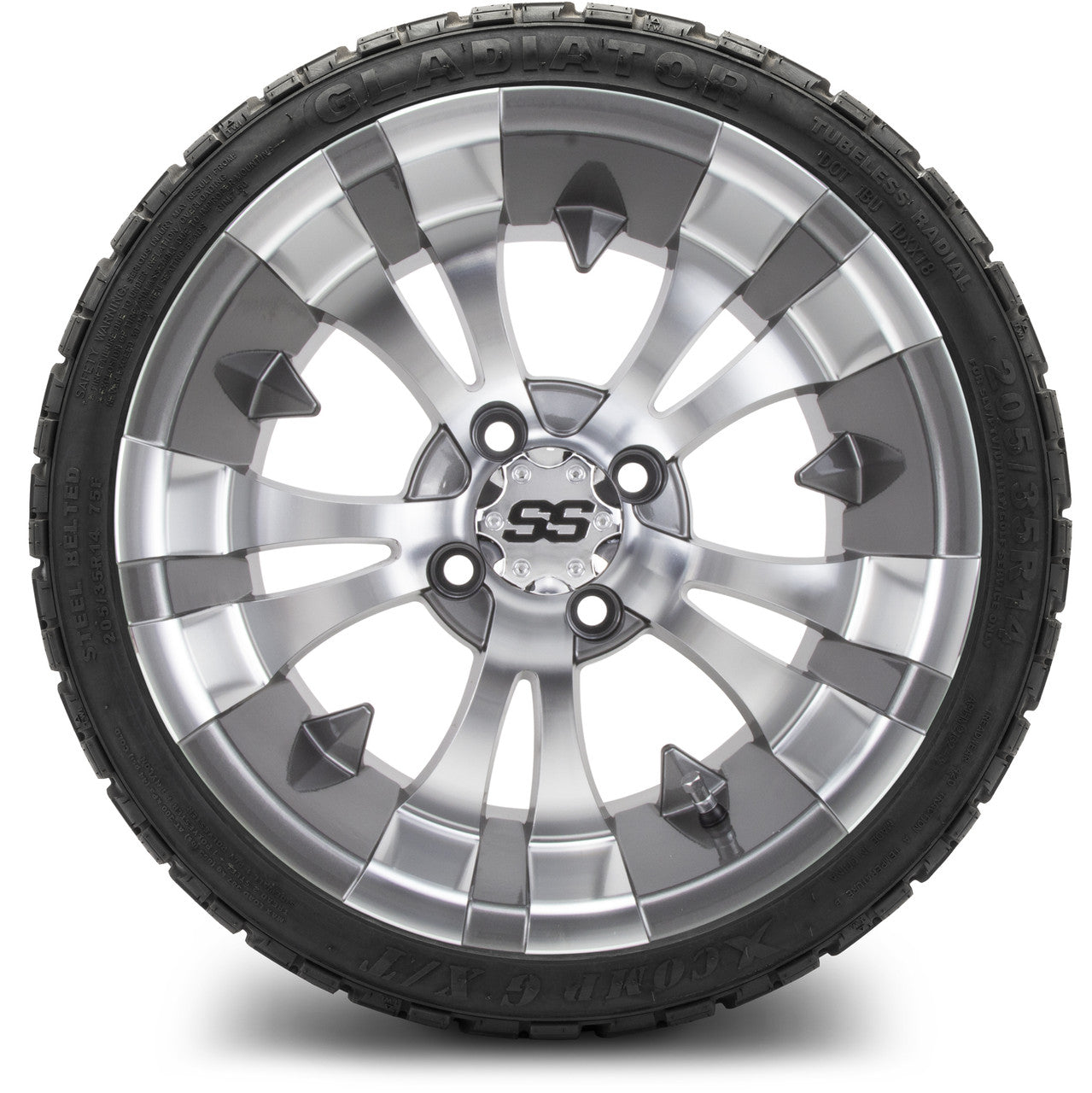 MODZ® 14" Vampire Gunmetal - Low Profile Tires and Wheels Combo