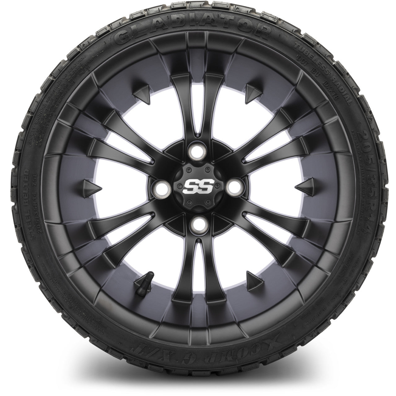 MODZ® 14" Vampire Matte Black Low Profile Tire and Wheel Combo