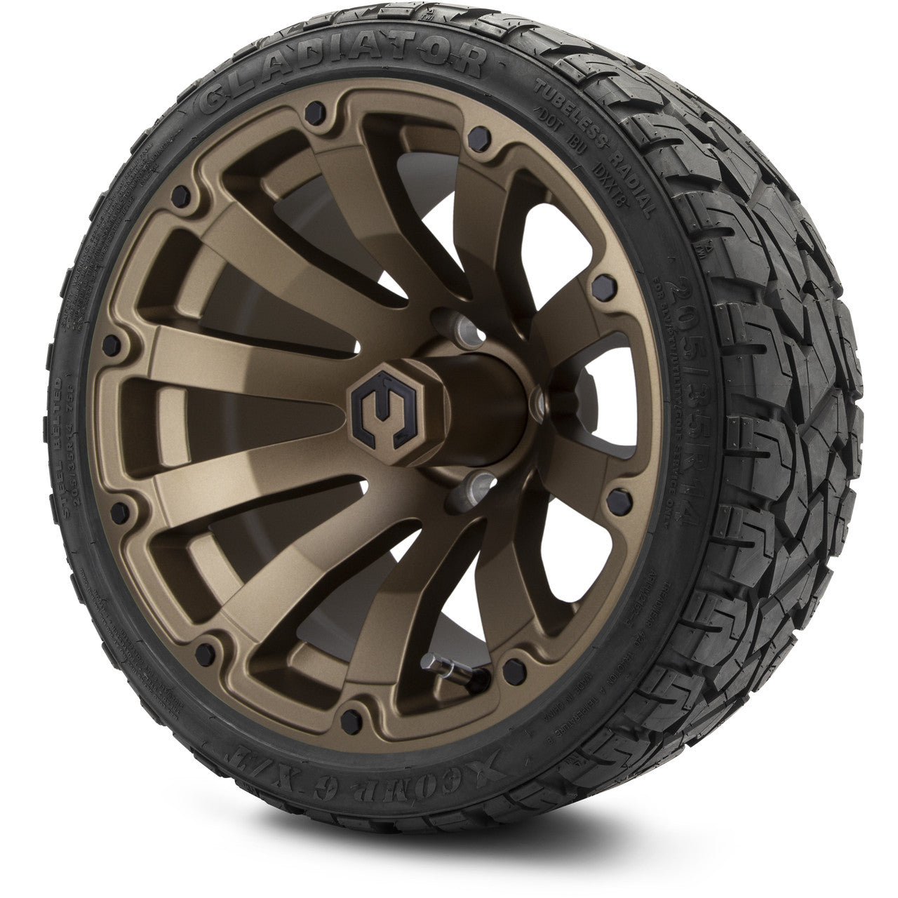 MODZ® 14" Bomber Matte Bronze - LowPro Street Tire and Wheels Combo