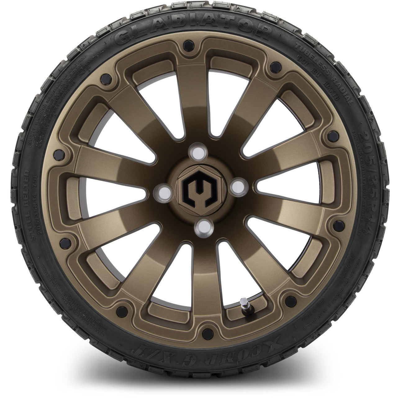 MODZ® 14" Bomber Matte Bronze - LowPro Street Tire and Wheels Combo