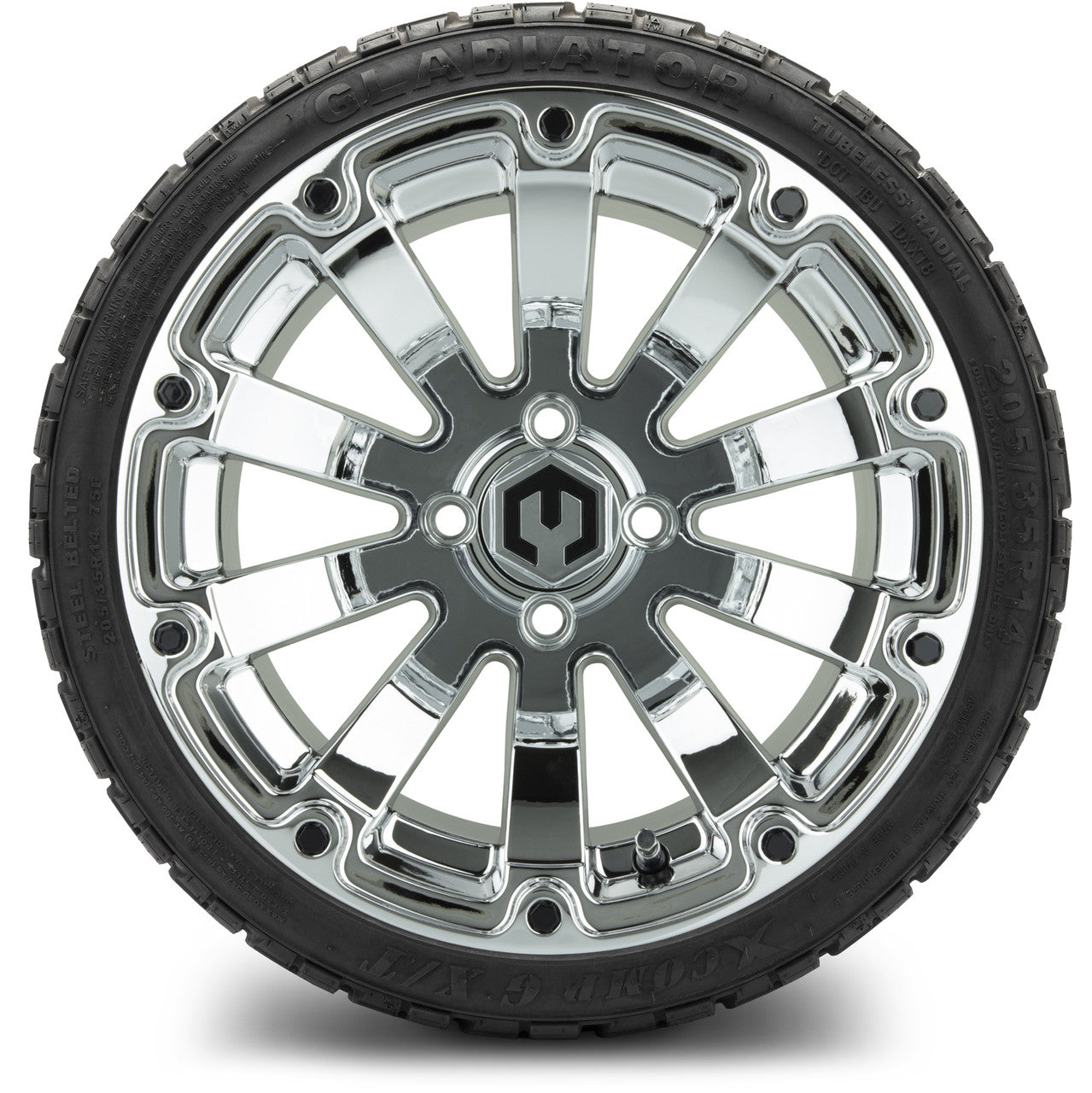 MODZ® 14" Bomber Chrome - LowPro Street Tire and Wheels Combo