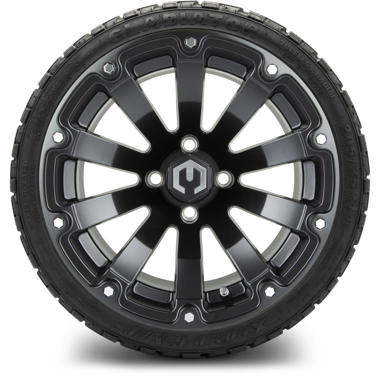 MODZ® 14" Bomber Matte Black - LowPro Street Tire and Wheels Combo