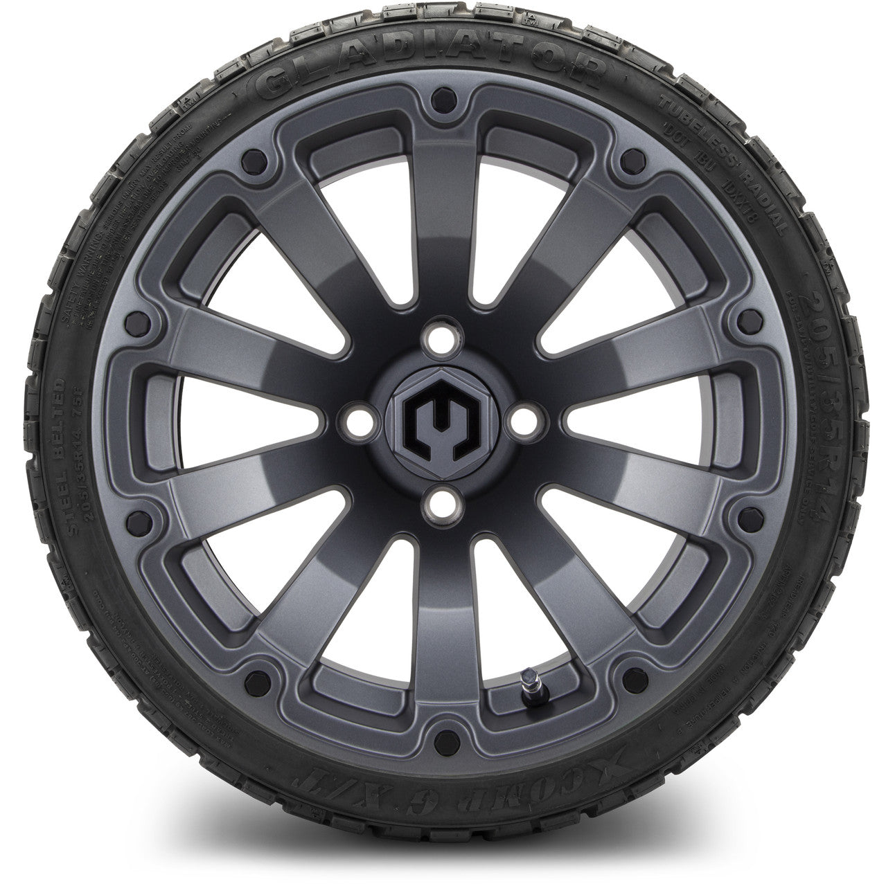 MODZ® 14" Bomber Matte Gunmetal - LowPro Street Tire and Wheels Combo