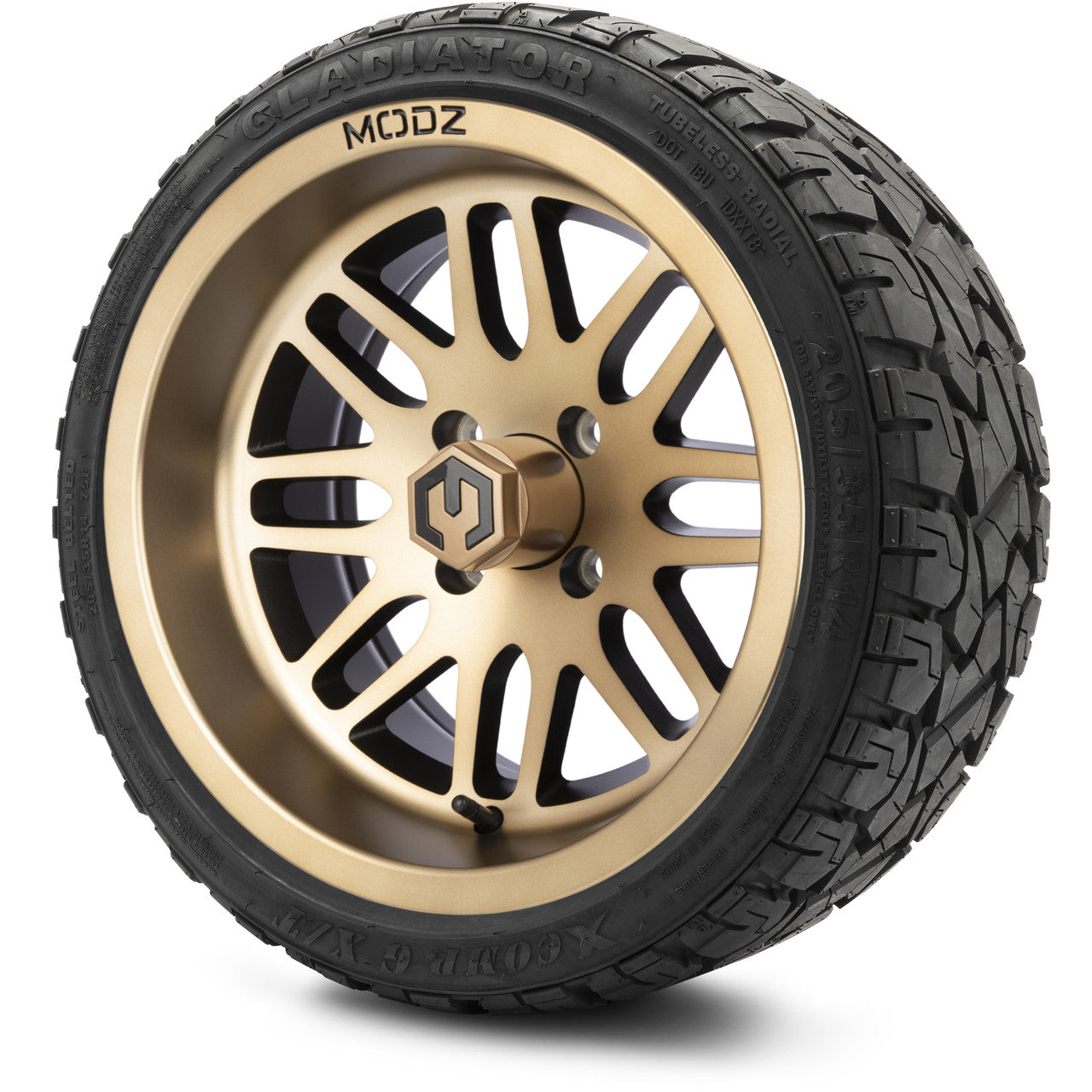 MODZ® 14" Mayhem Bronze - LowPro Street Tire and Wheels Combo