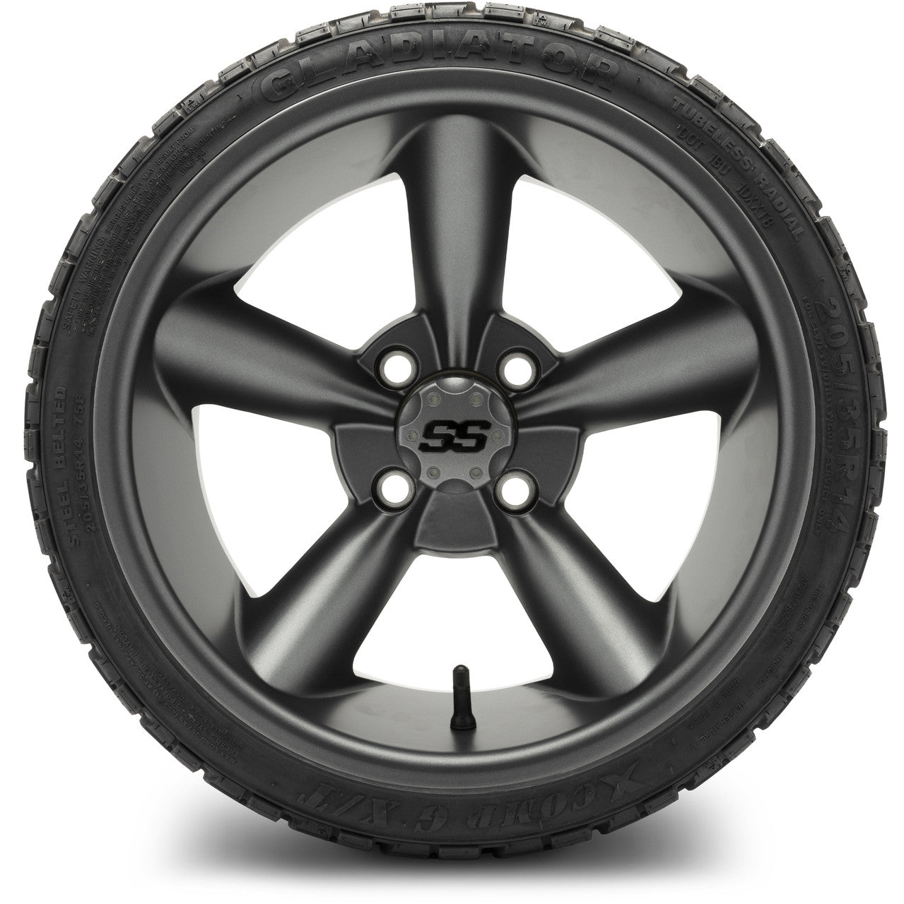 MODZ® 14" Godfather Gunmetal - LowPro Street Tire and Wheels Combo
