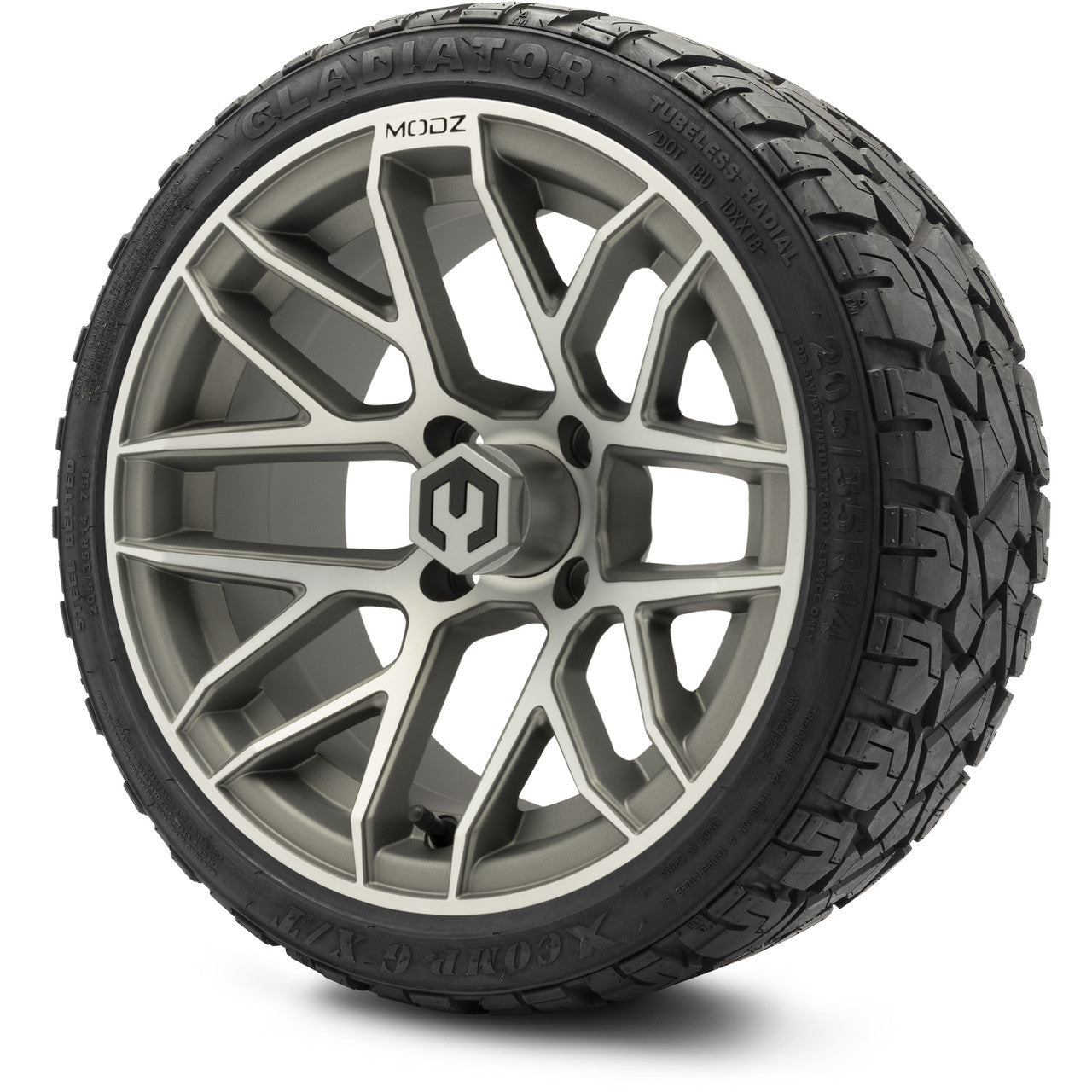 MODZ® 14" Matrix Gunmetal - LowPro Street Tire and Wheels Combo