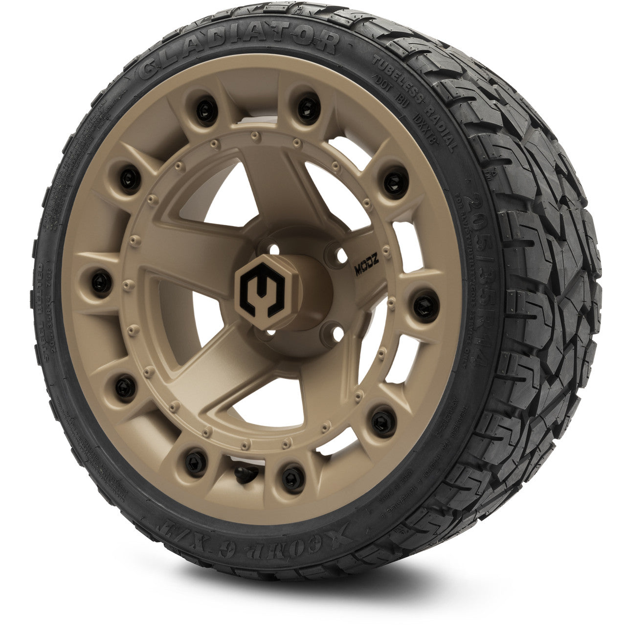 MODZ® 14" Defender Sand - LowPro Street Tire and Wheels Combo