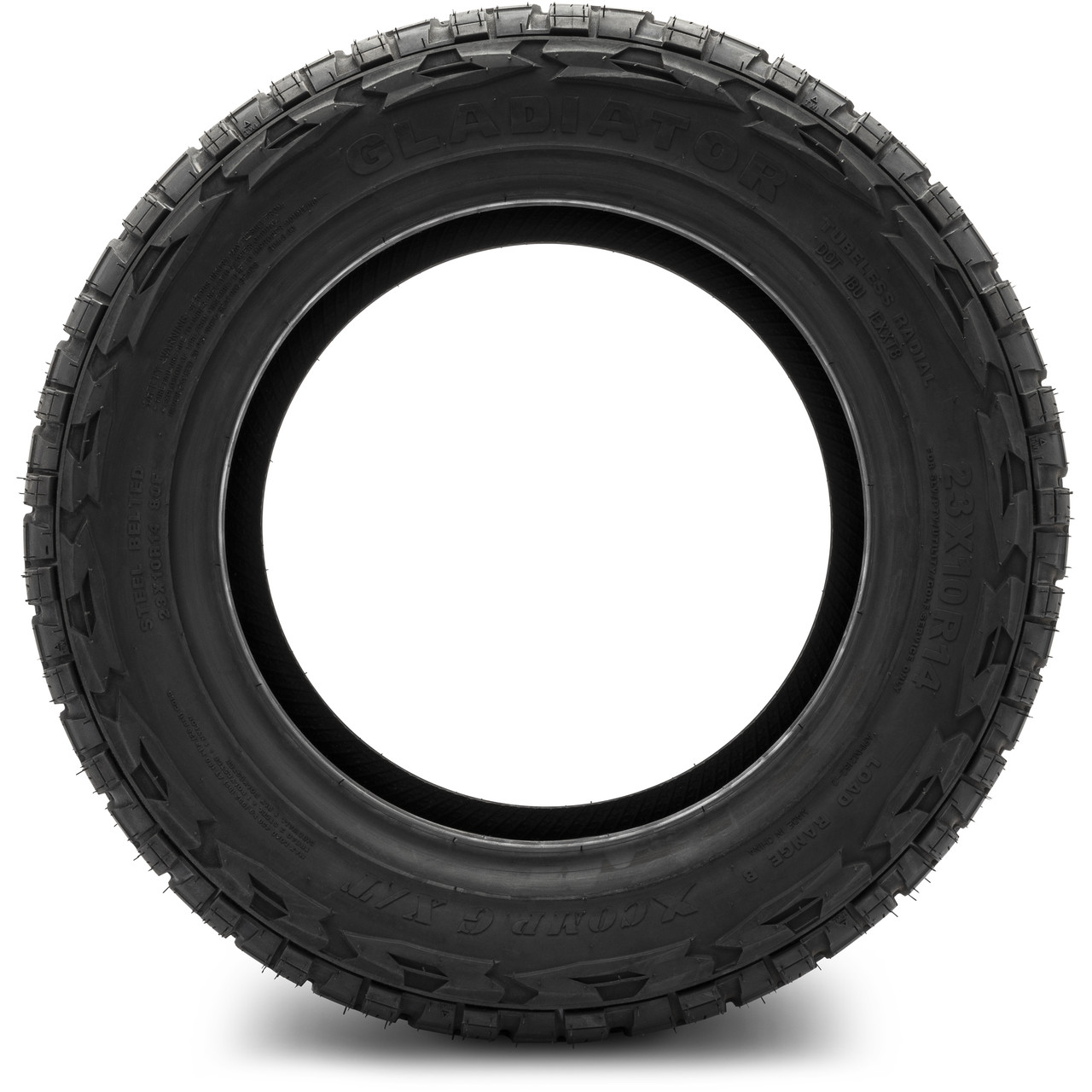 Xcomp® Gladiator 23x10-R14 Steel Belted Radial Golf Cart Tire