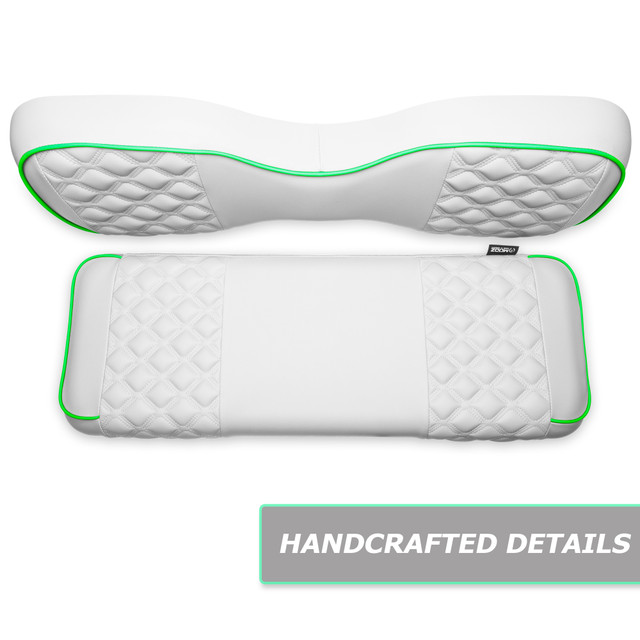MODZ® Flip4 RS Custom Golf Cart Rear Seat Kit - White - Choose Pattern and Accent Colors